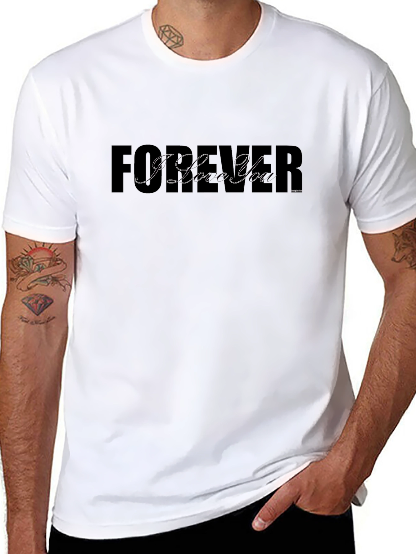 Forever Im Yours Graphic Black T-Shirt