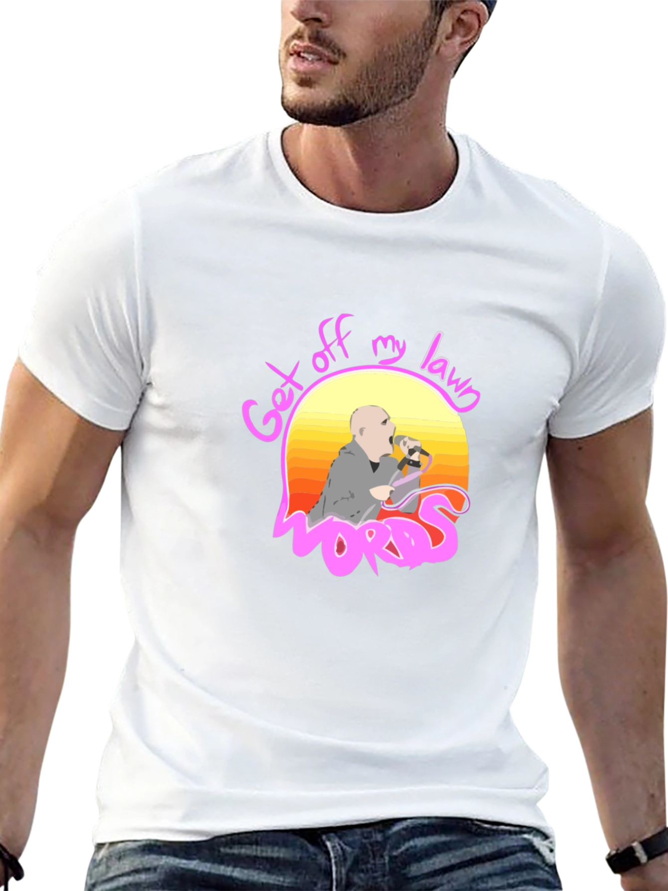 Get Off My Lawn Graphic Tee - Black