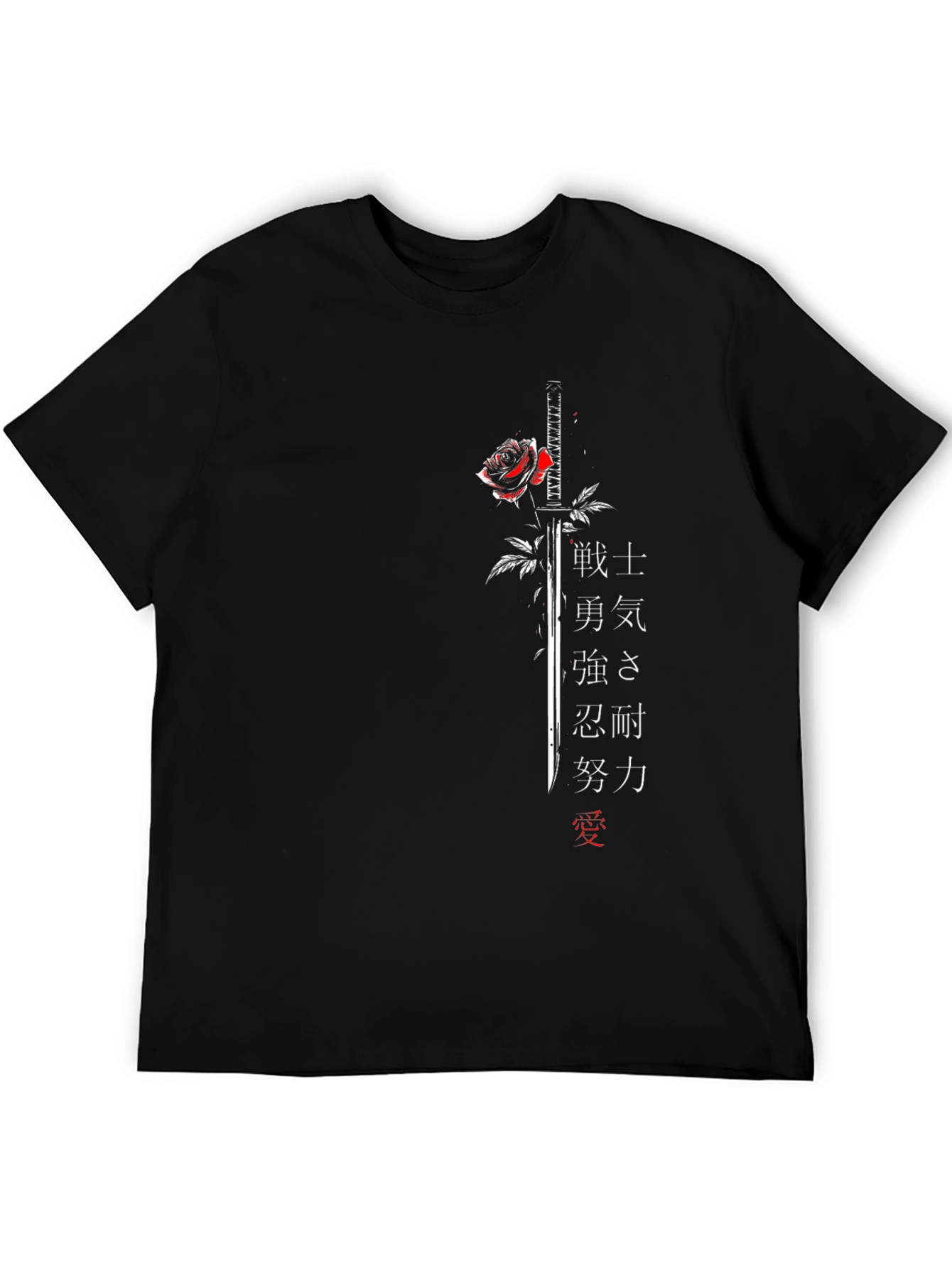 Samurai Sword & Rose Graphic Tee