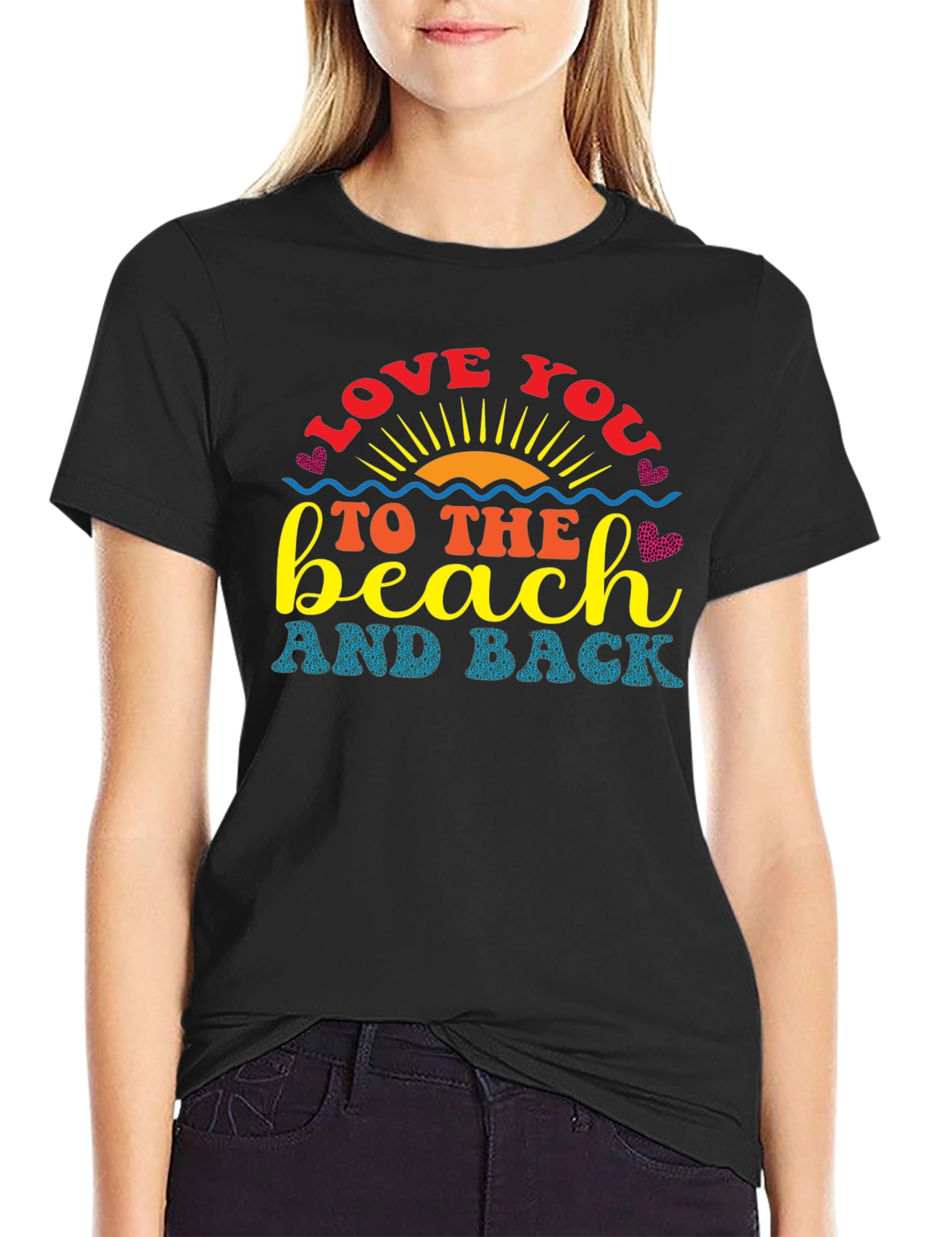 Love You To The Beach Graphic T-Shirt