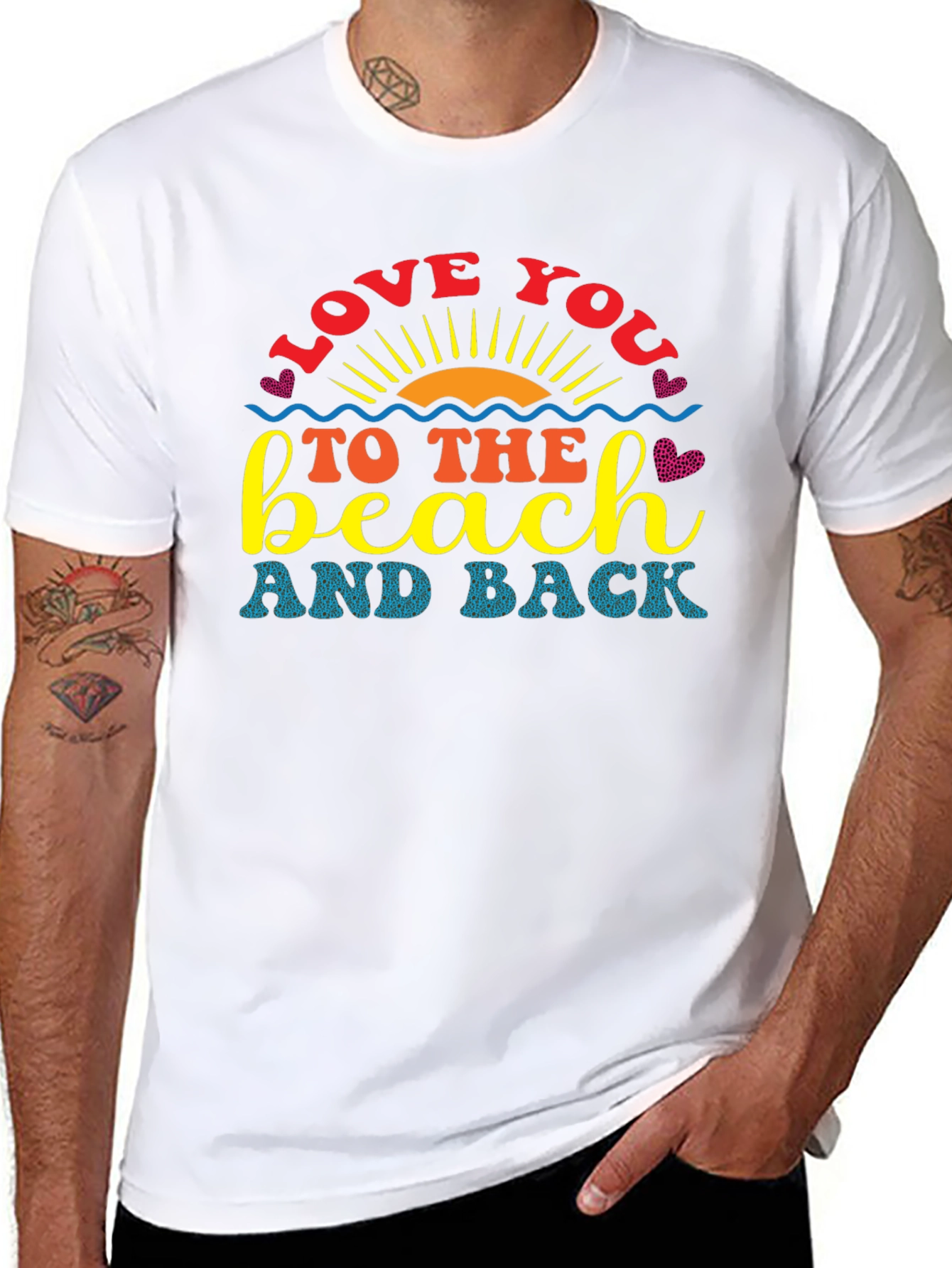 Love You To The Beach Graphic T-Shirt