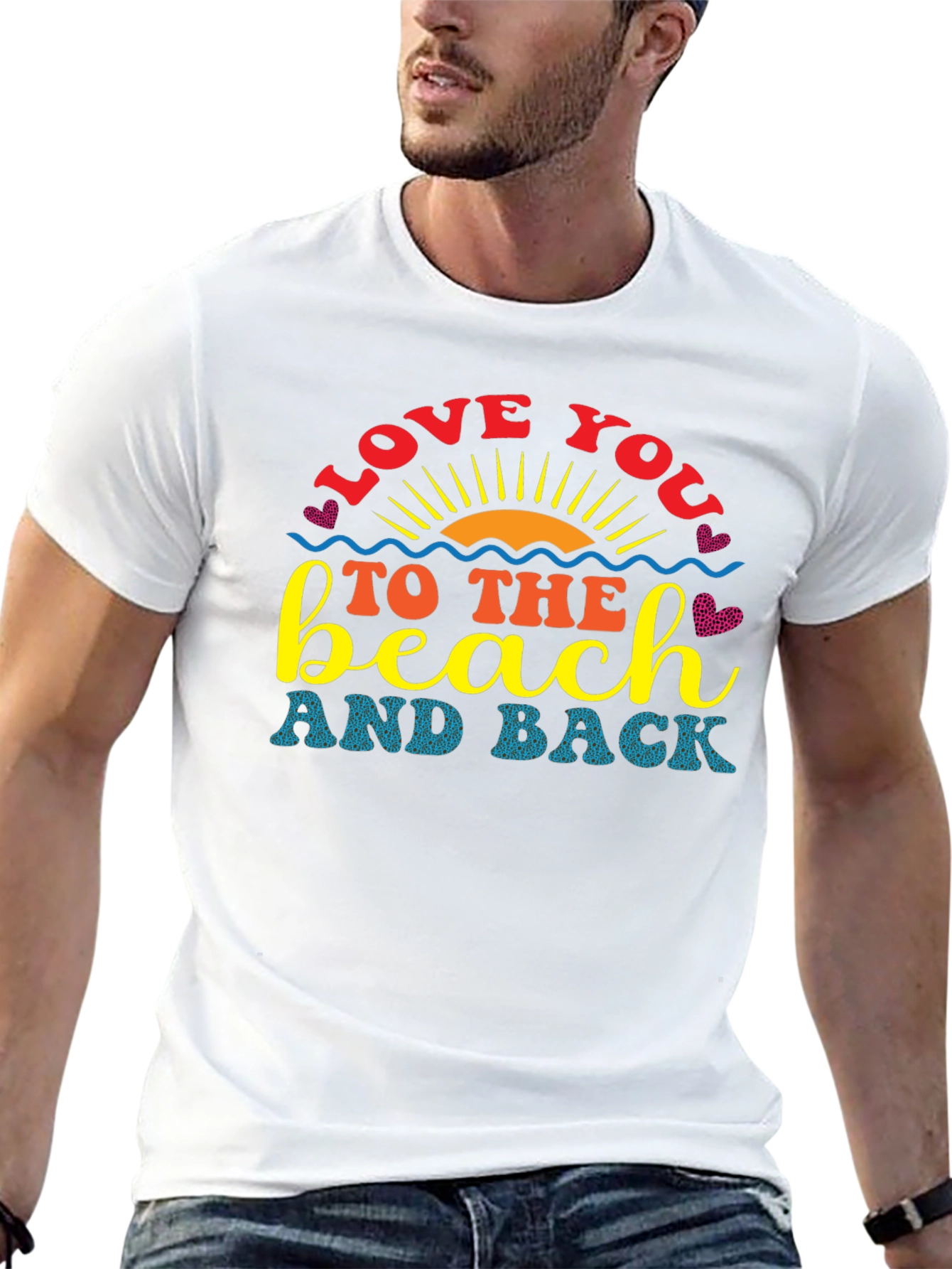 Love You To The Beach Graphic T-Shirt