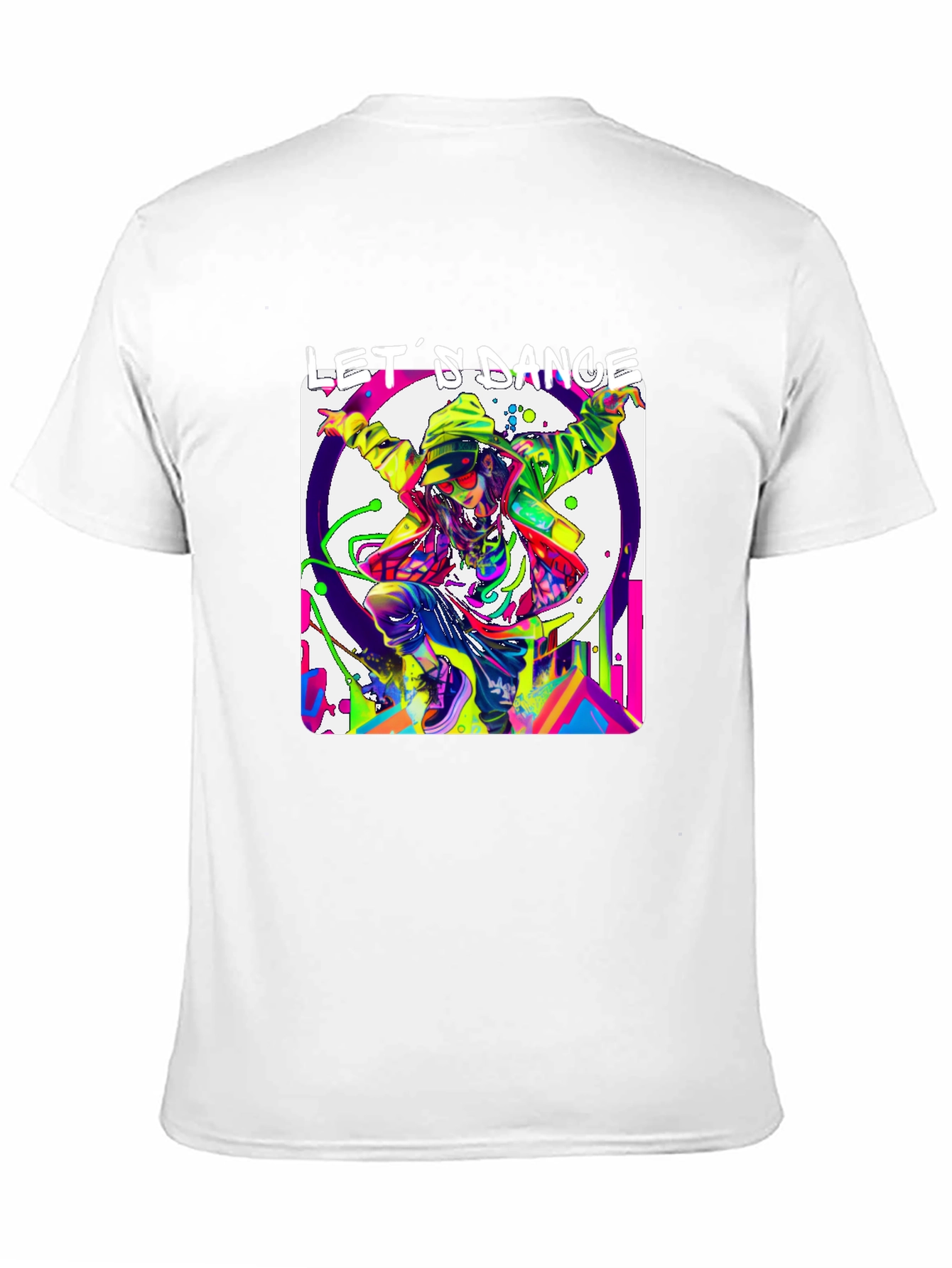 Lets Dance Graphic T-Shirt - Black Vibrant Design