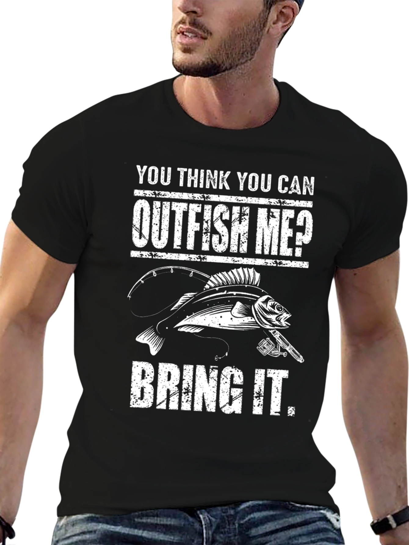 Outfish Me? Graphic Tee - Fishing Humor T-Shirt