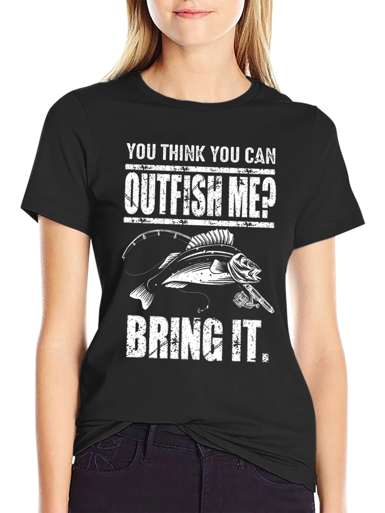 Outfish Me? Graphic Tee - Fishing Humor T-Shirt