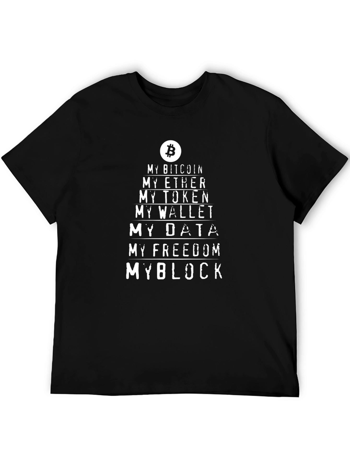Crypto Enthusiast Black T-Shirt - Bitcoin Ether Token Data