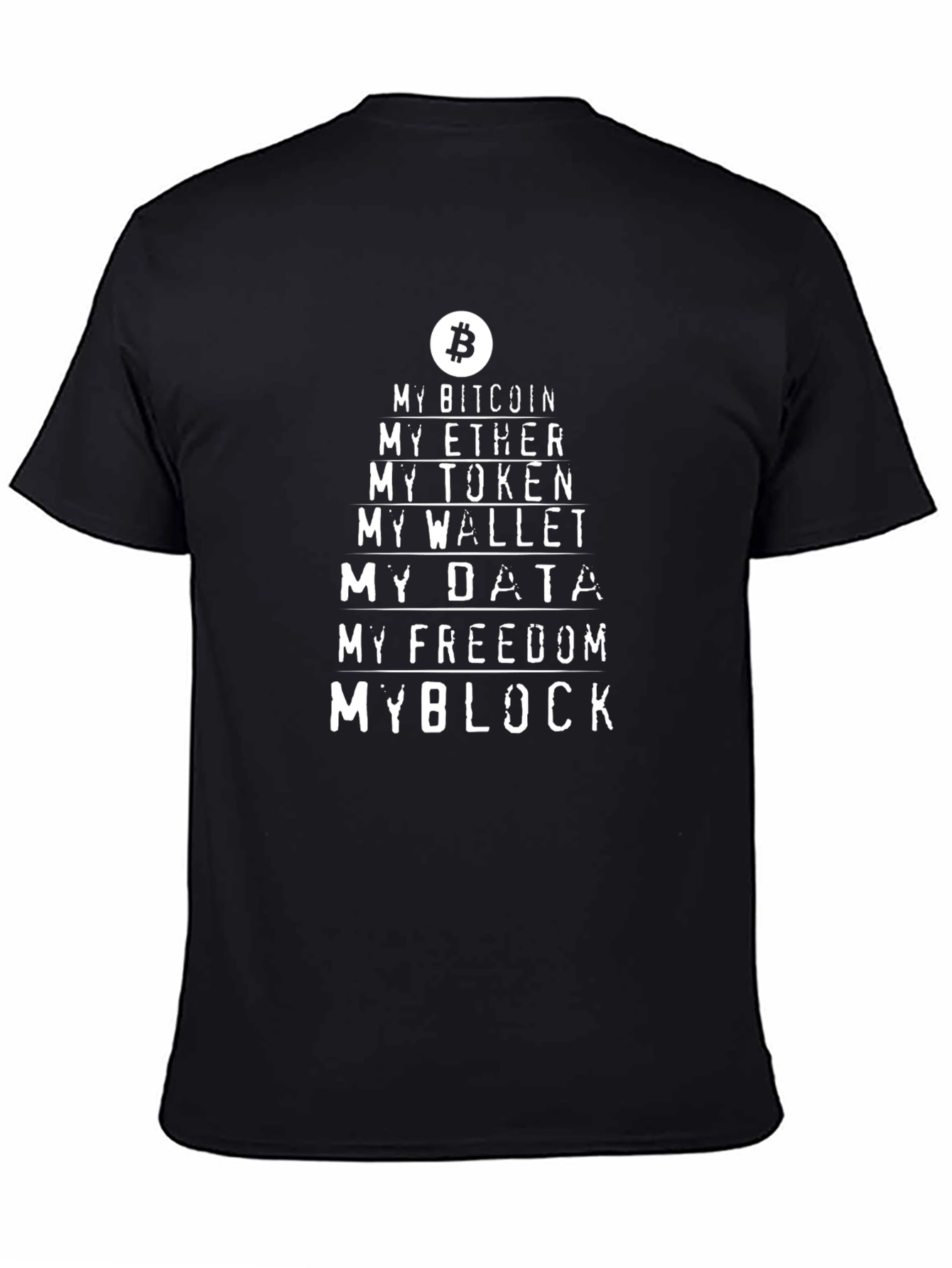 Crypto Enthusiast Black T-Shirt - Bitcoin Ether Token Data