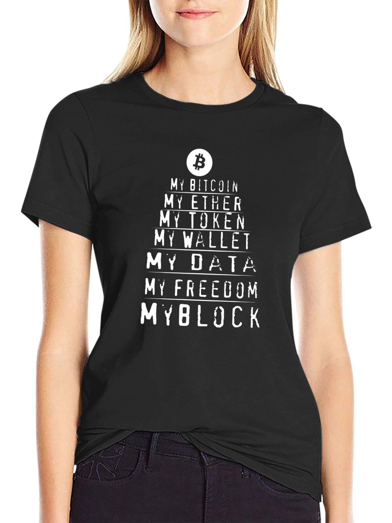Crypto Enthusiast Black T-Shirt - Bitcoin Ether Token Data