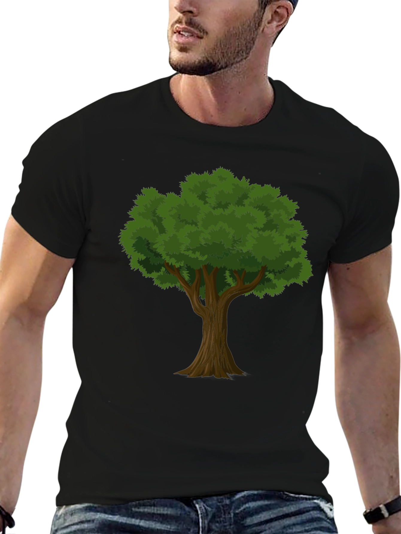 Tree Graphic Black T-Shirt - Nature Lovers Tee