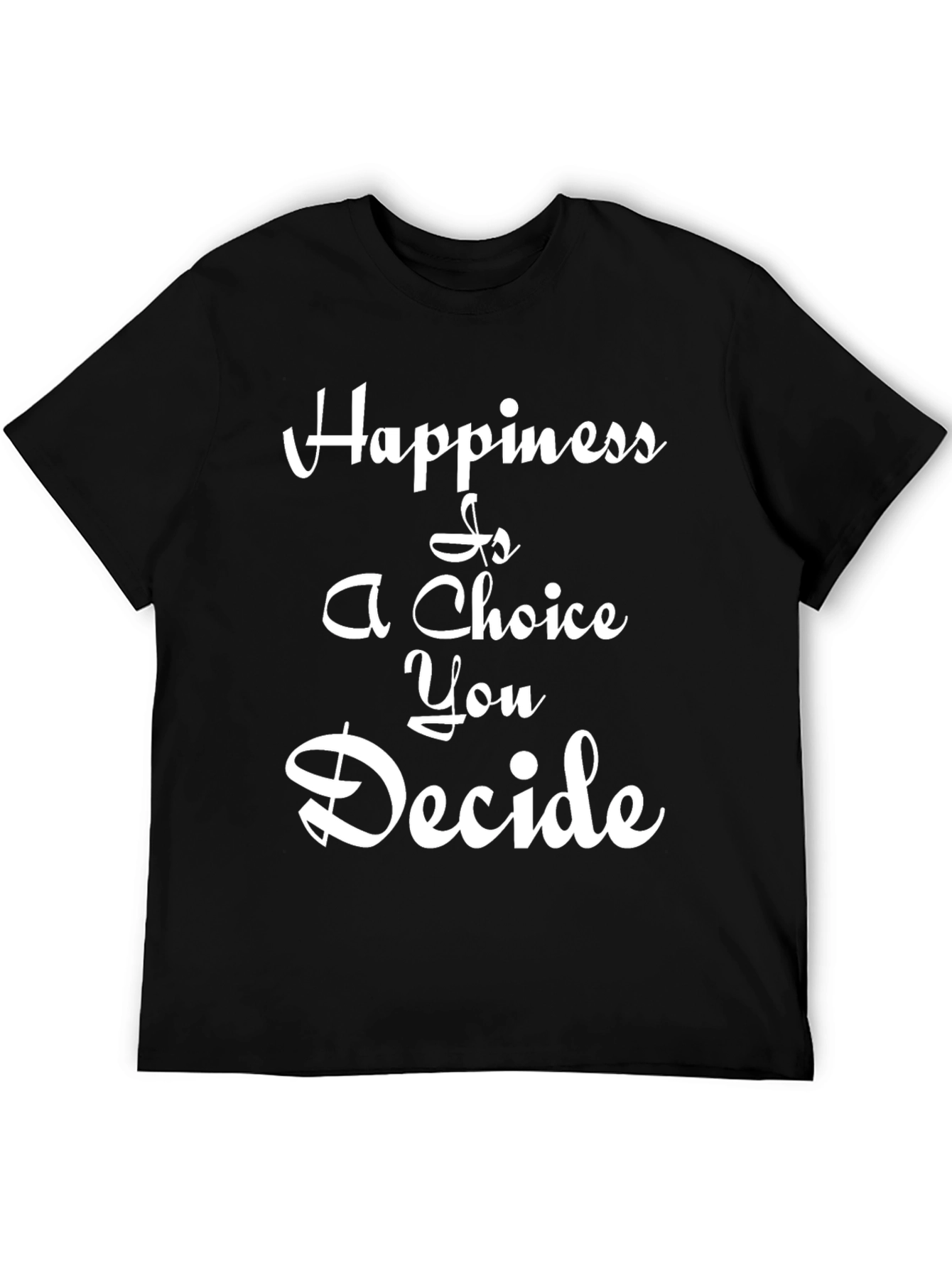Happiness Choice Black T-Shirt for Men