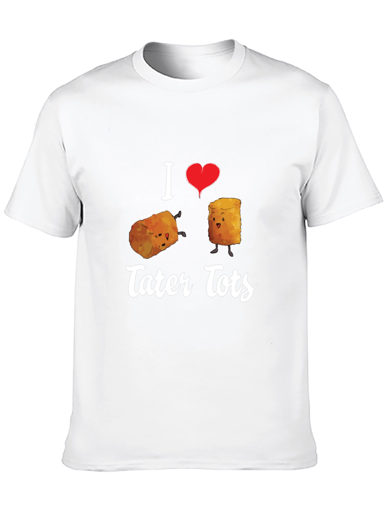 I Heart Tater Tots Graphic Tee - Black