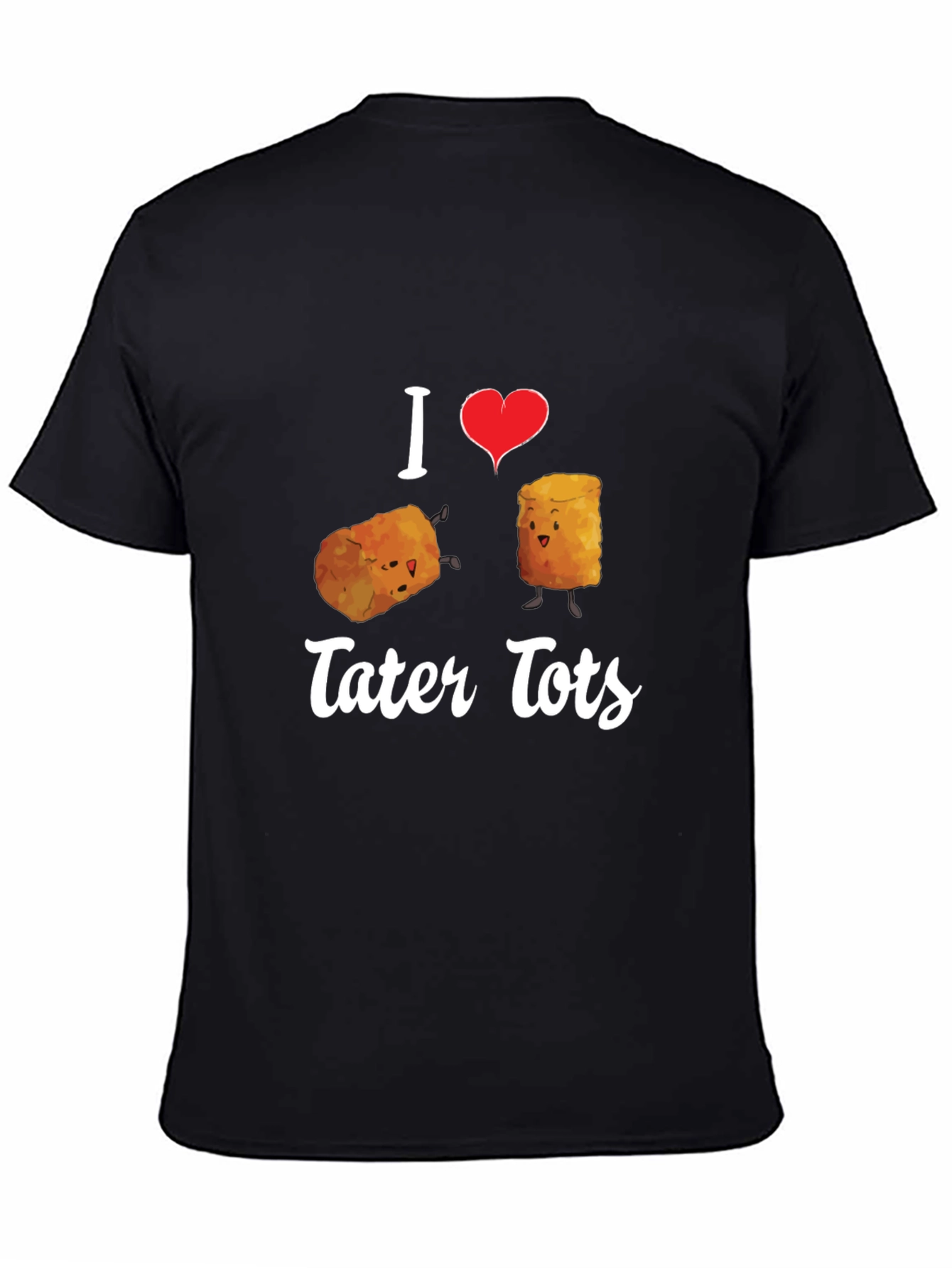 I Heart Tater Tots Graphic Tee - Black