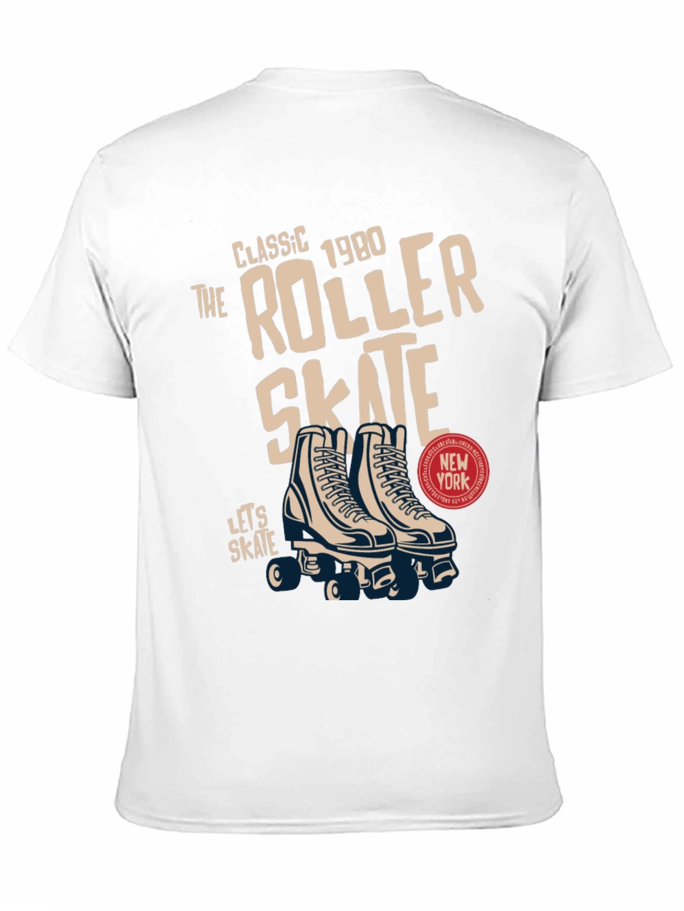 Retro Roller Skate Graphic Tee - Classic 1980s Design