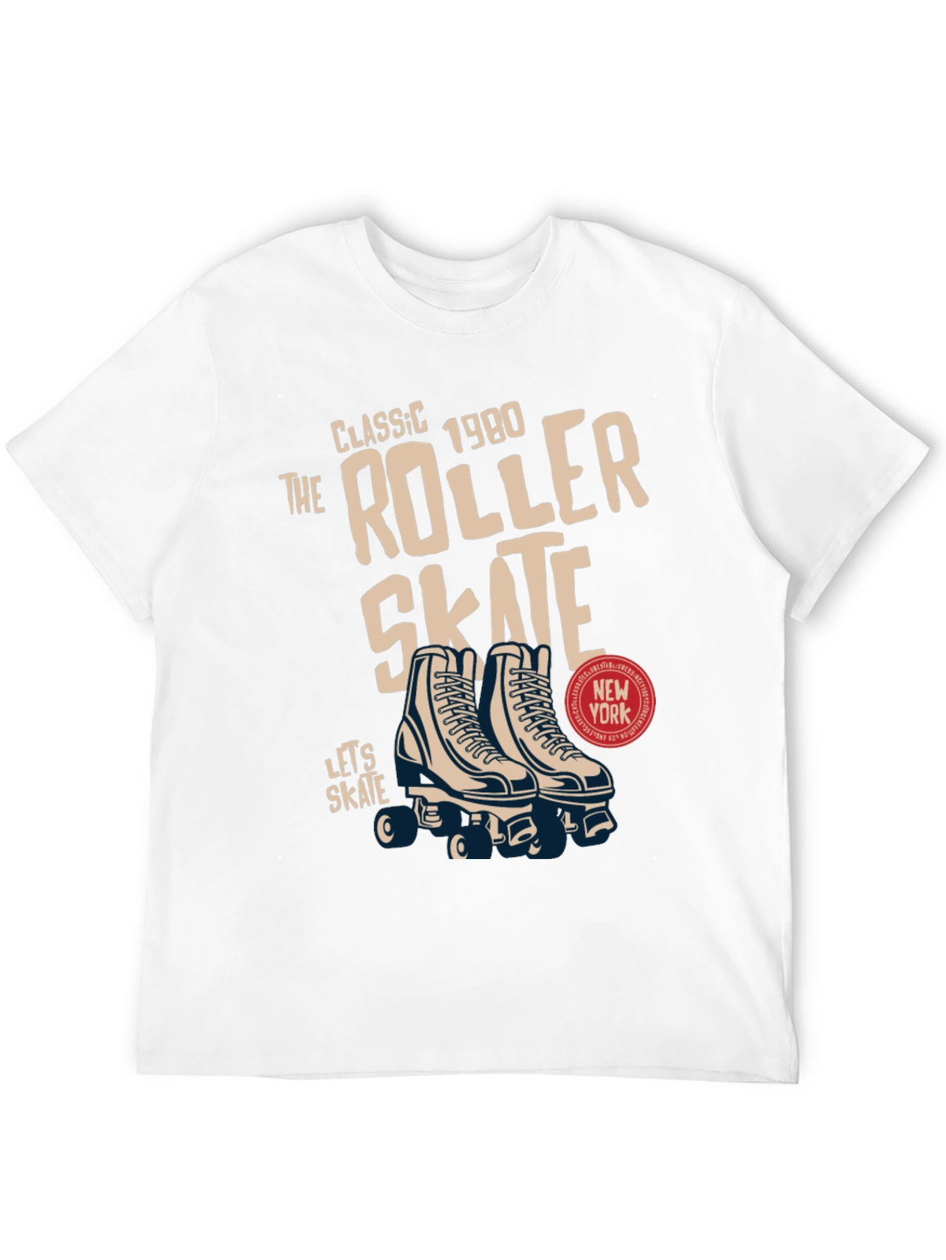 Retro Roller Skate Graphic Tee - Classic 1980s Design