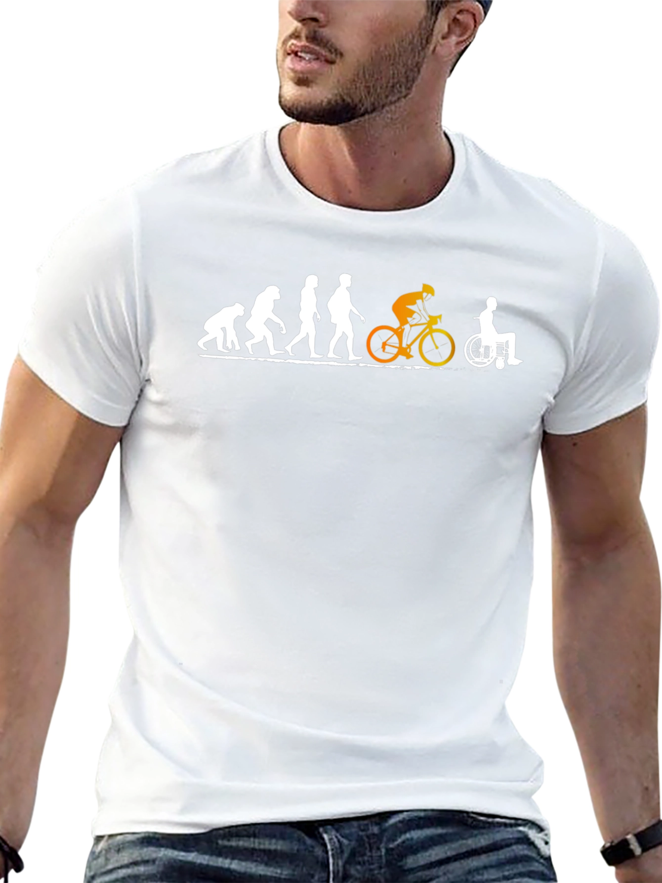 Evolution of Cyclist Funny T-Shirt