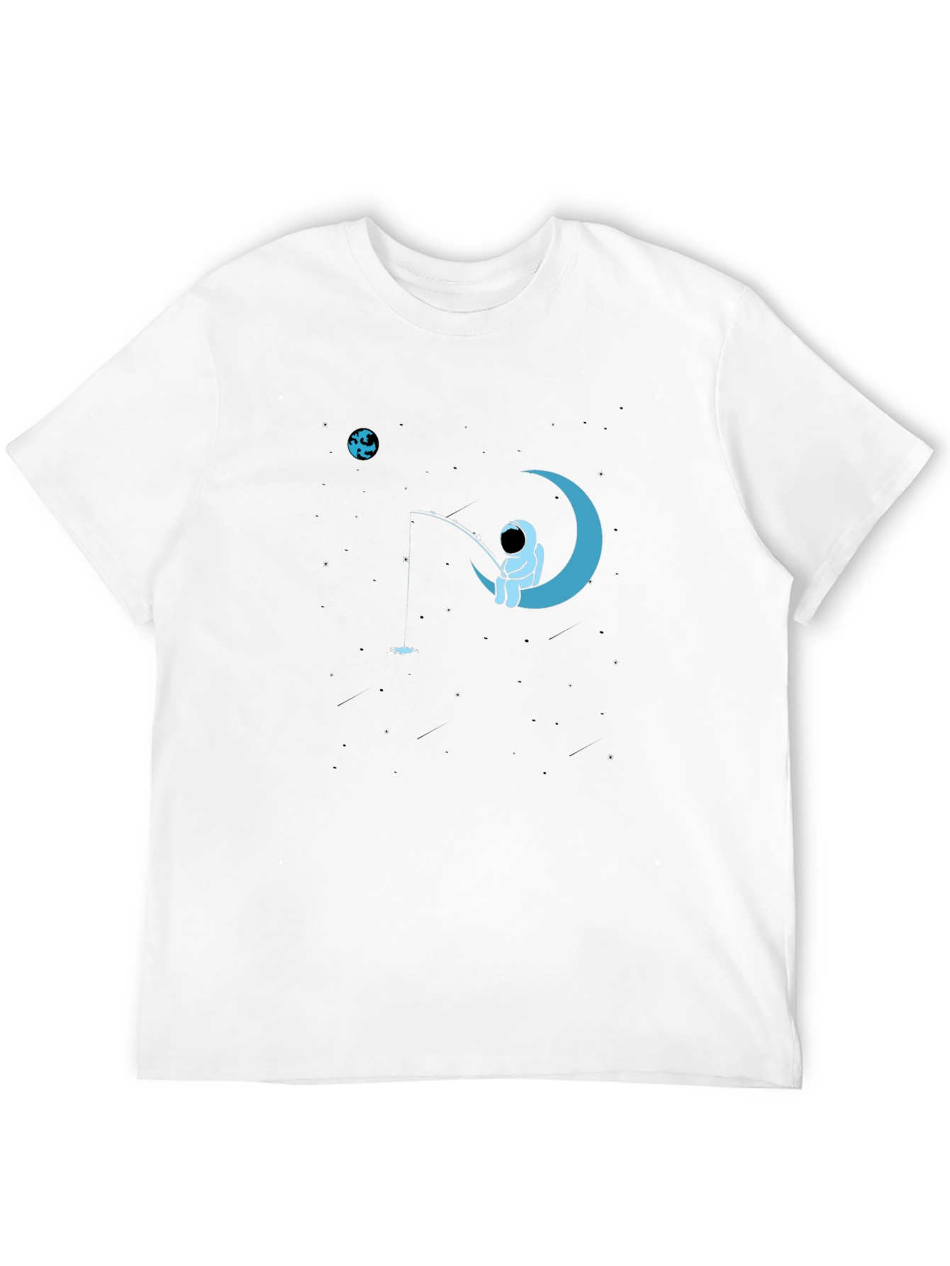 Astronaut Fishing on Moon T-Shirt