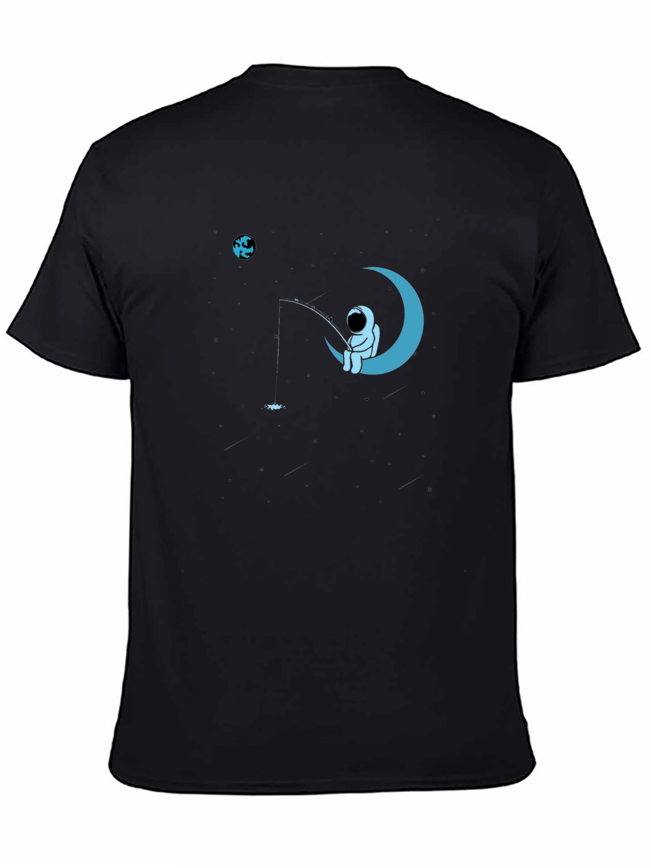 Astronaut Fishing on Moon T-Shirt