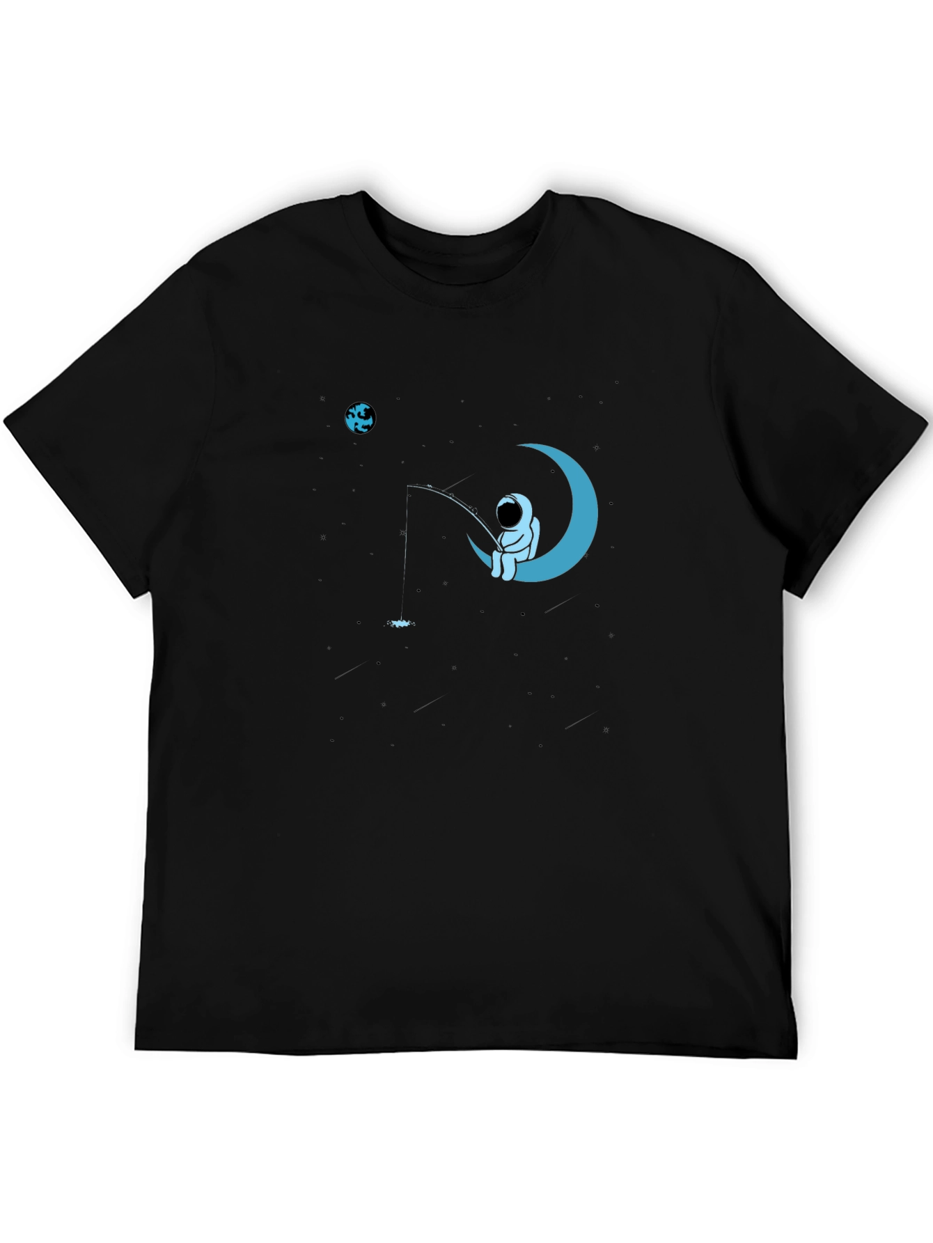 Astronaut Fishing on Moon T-Shirt