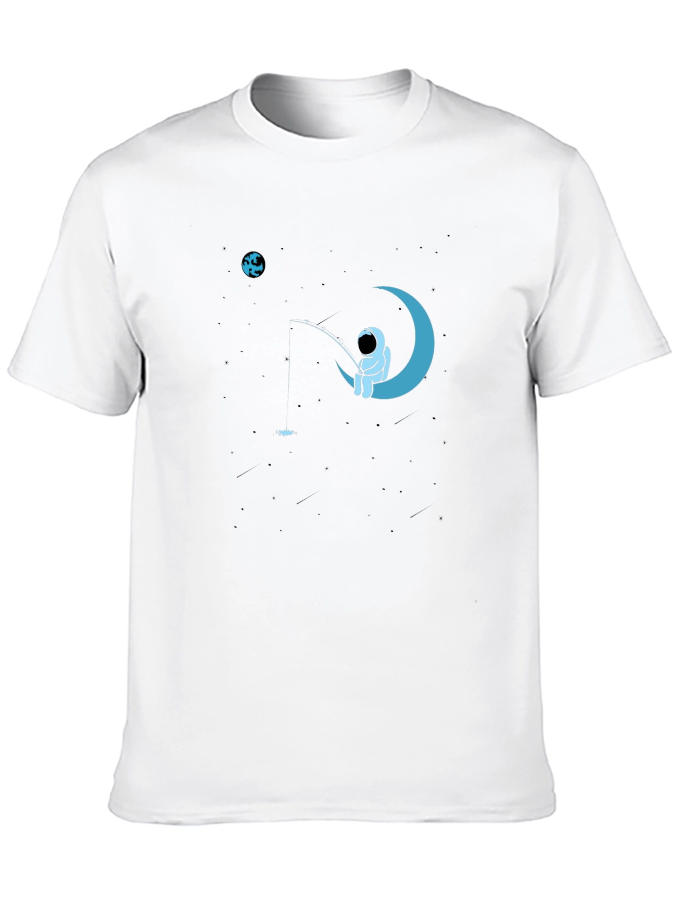 Astronaut Fishing on Moon T-Shirt