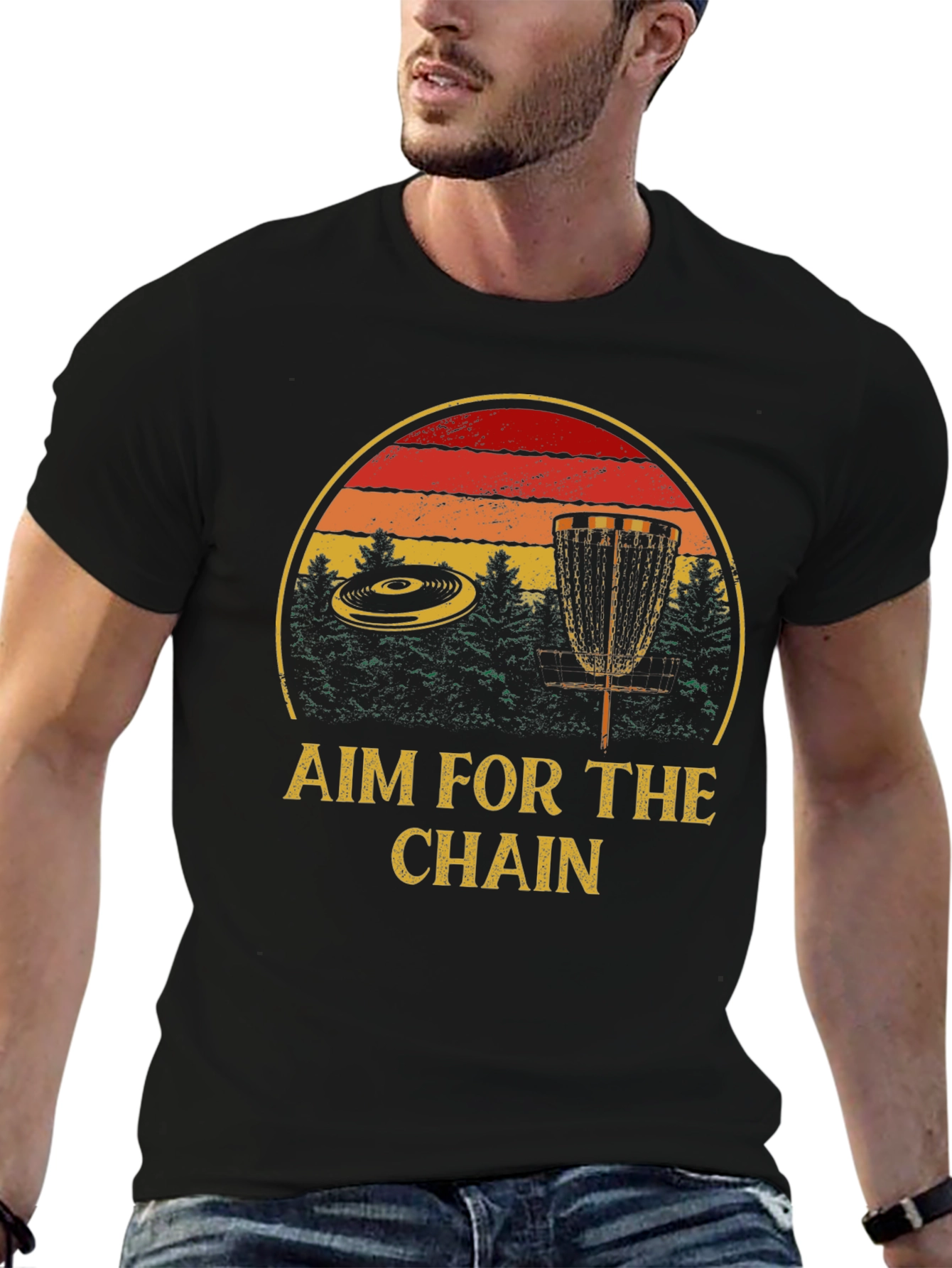 Aim for the Chain Disc Golf Graphic Tee