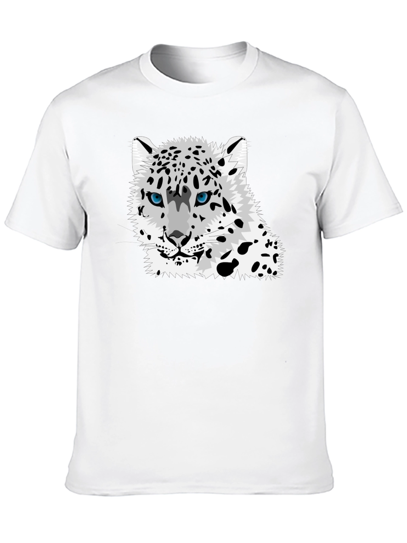 Snow Leopard Graphic Tee - Black T-Shirt