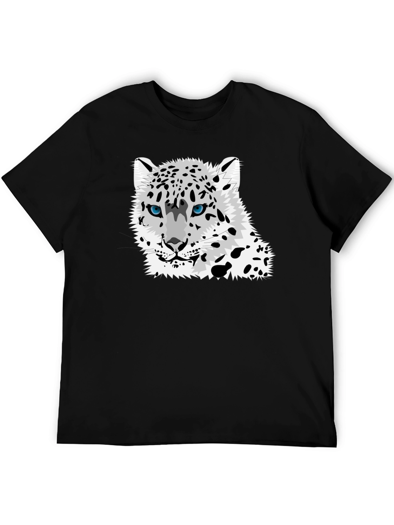 Snow Leopard Graphic Tee - Black T-Shirt