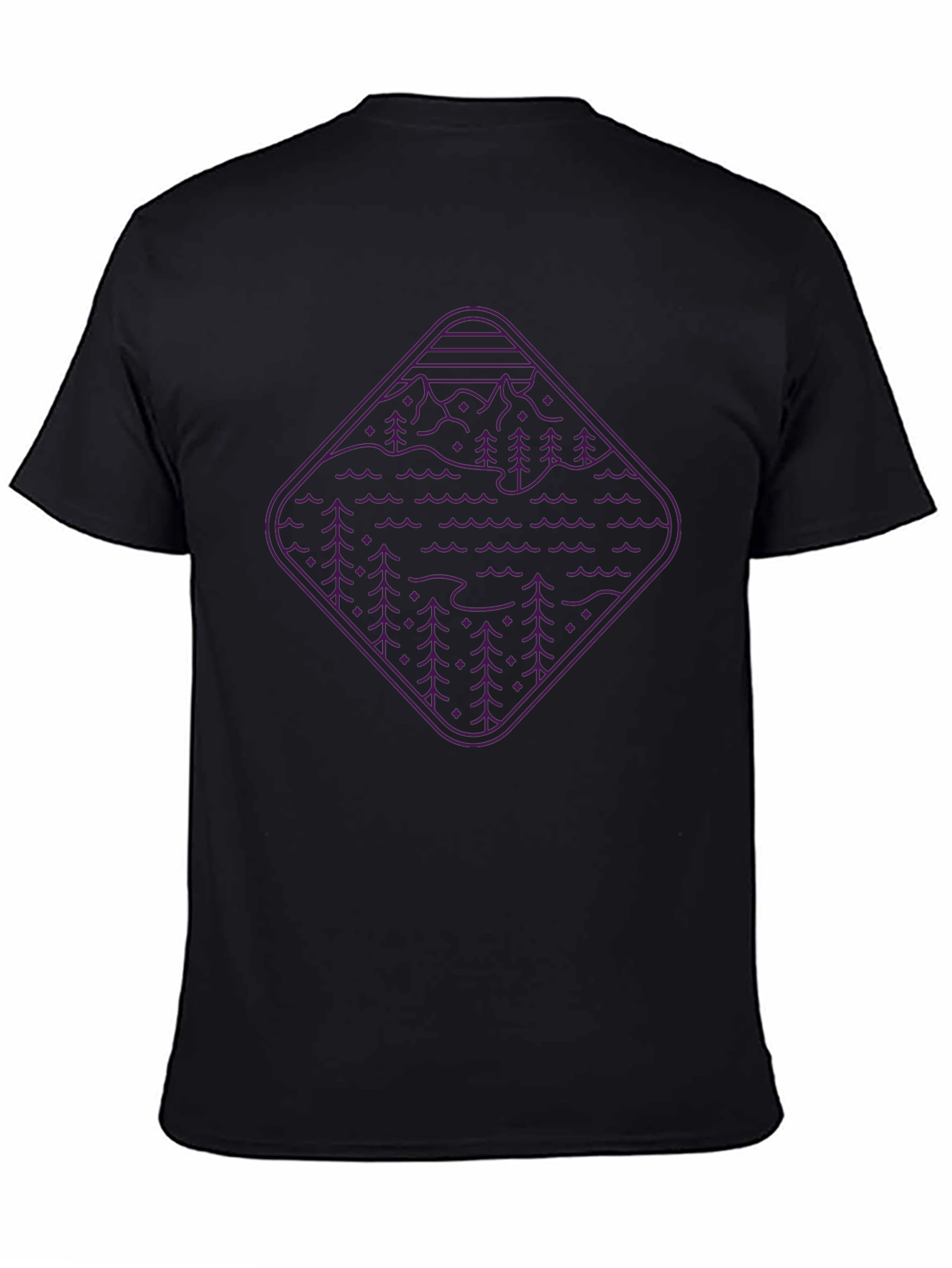 Nature Graphic Tee - Mountain & Forest Design