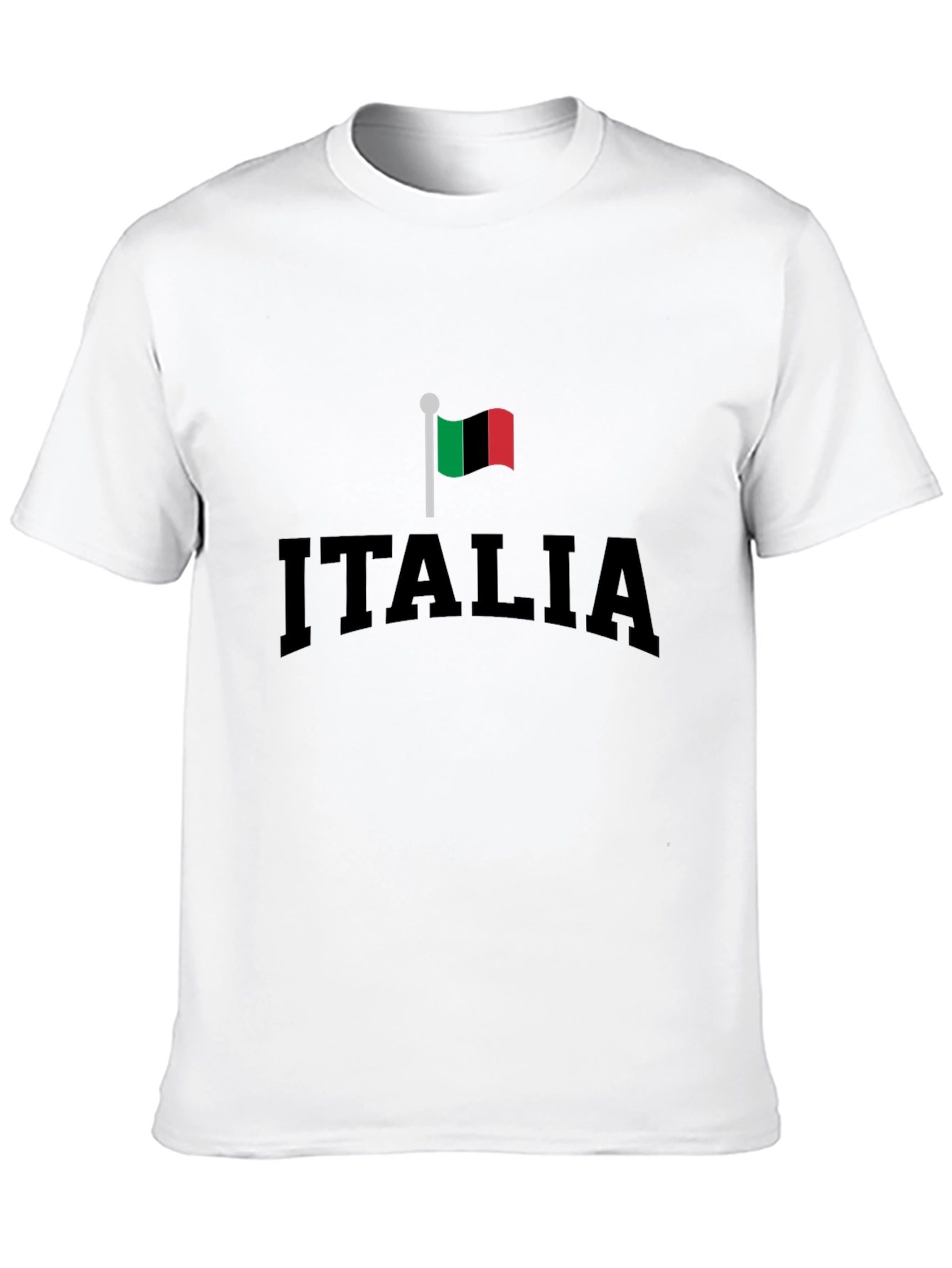 Italia Flag Graphic T-Shirt - Black