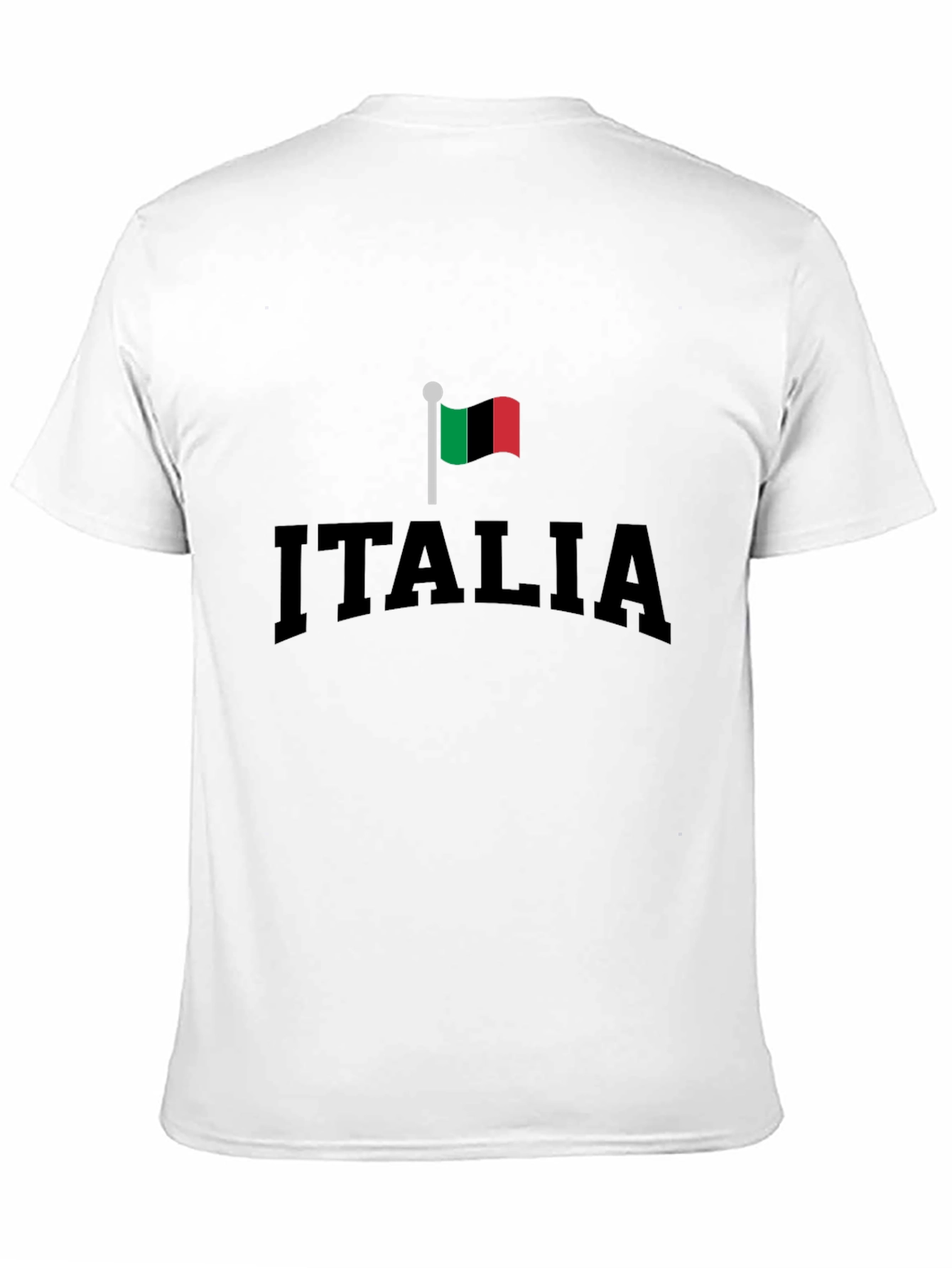 Italia Flag Graphic T-Shirt - Black