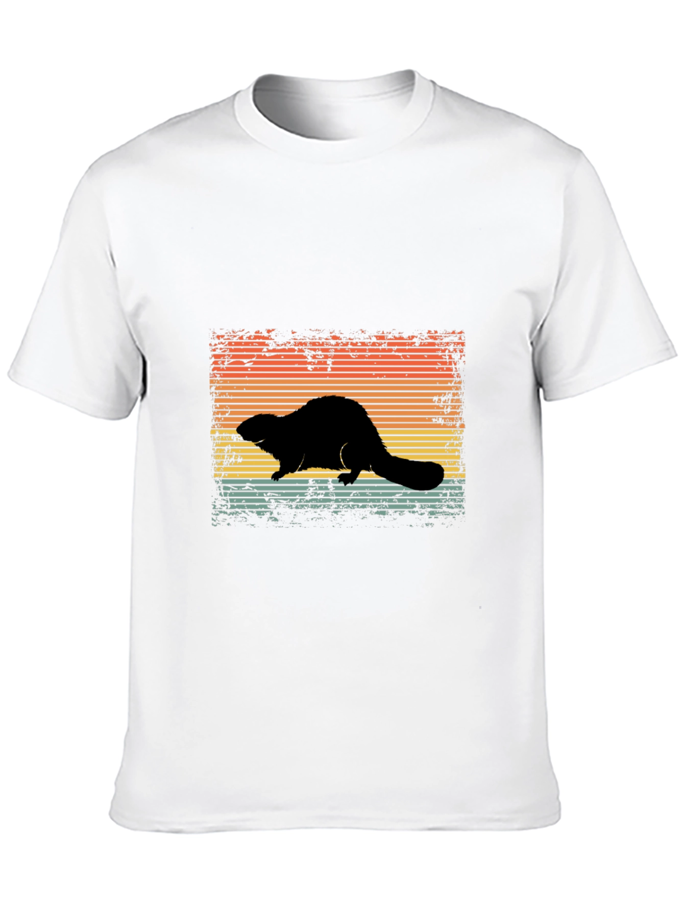 Retro Beaver Silhouette Graphic Tee