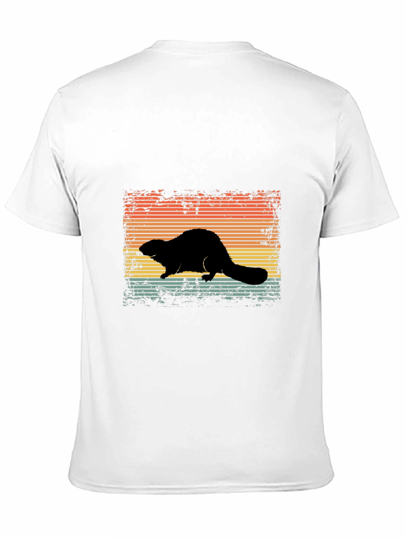 Retro Beaver Silhouette Graphic Tee