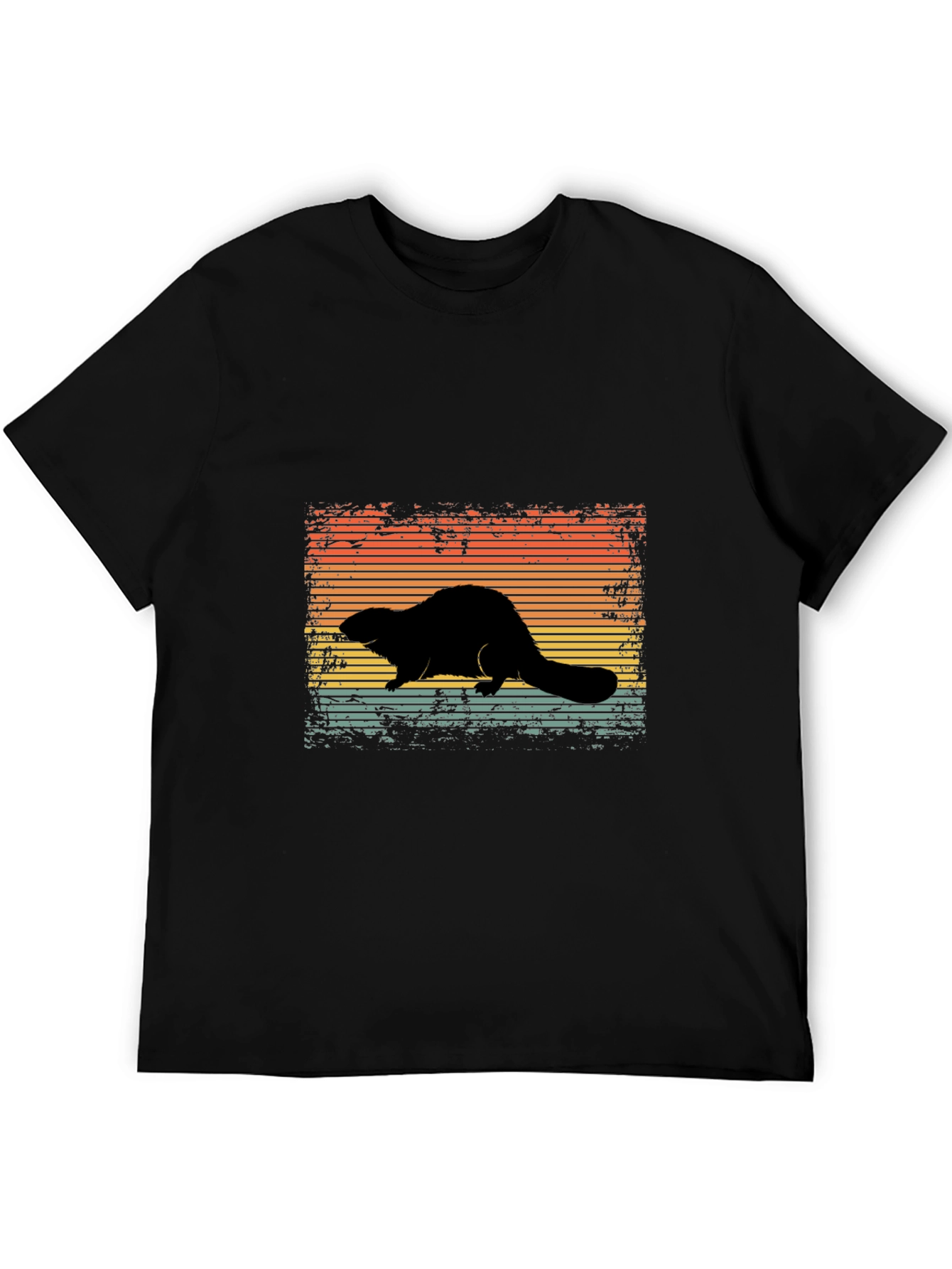 Retro Beaver Silhouette Graphic Tee