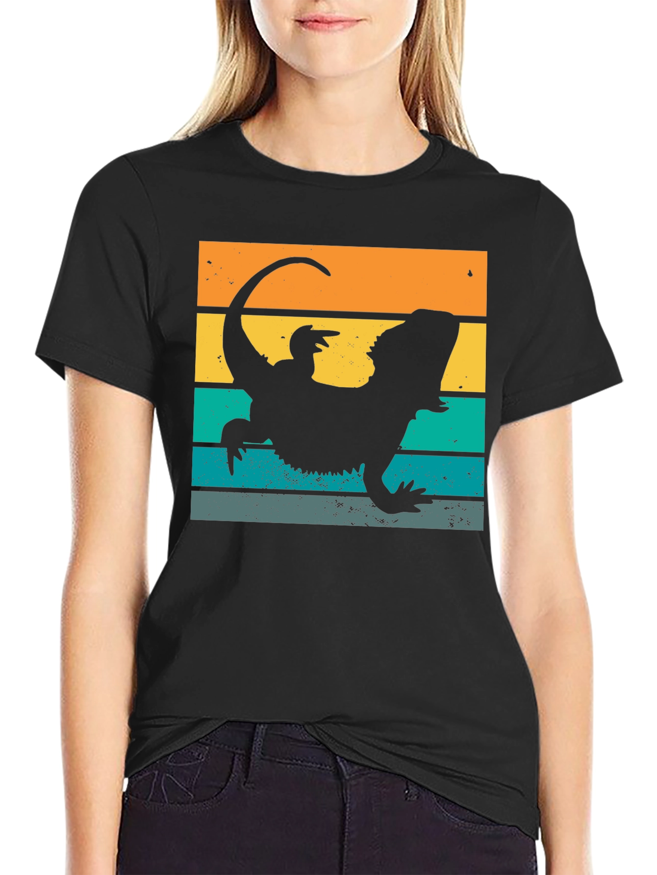 Retro Bearded Dragon T-Shirt - Cool Lizard Tee