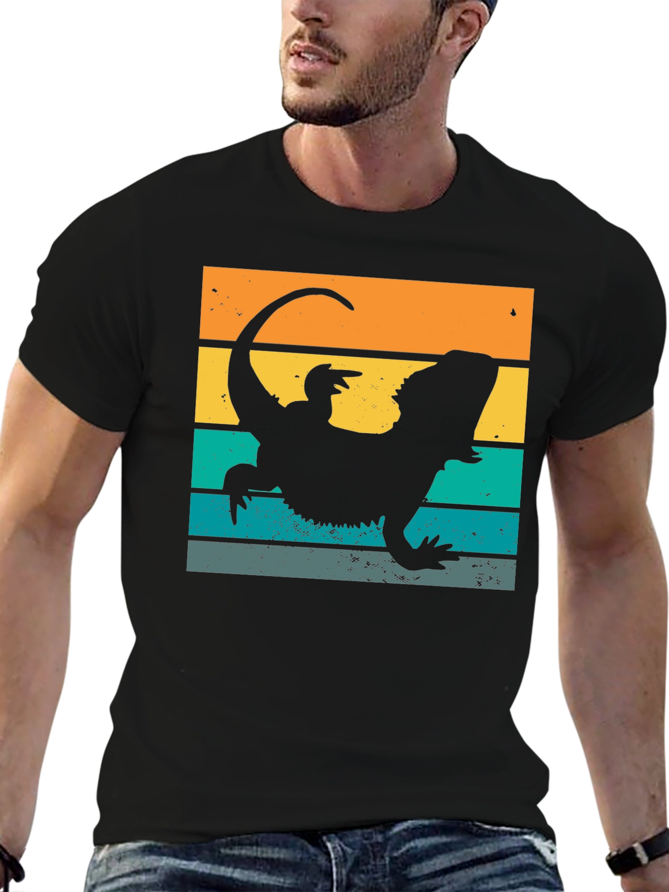 Retro Bearded Dragon T-Shirt - Cool Lizard Tee