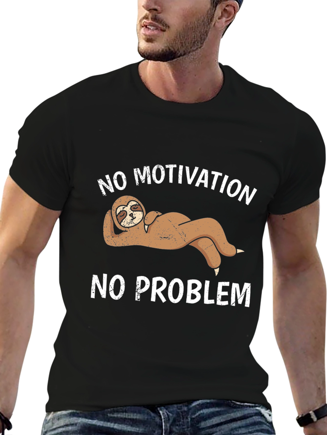 No Motivation No Problem Sloth Graphic Tee
