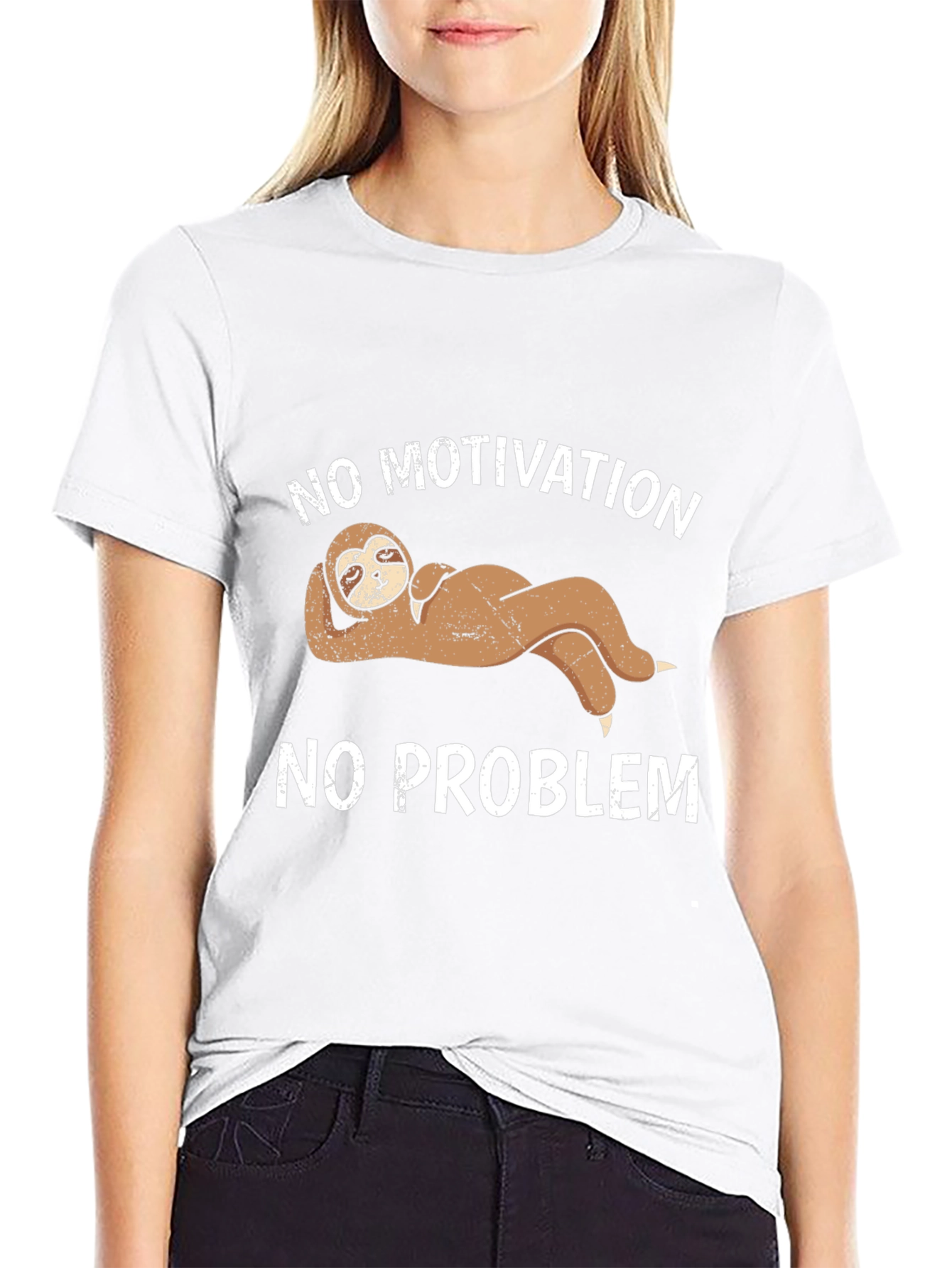 No Motivation No Problem Sloth Graphic Tee
