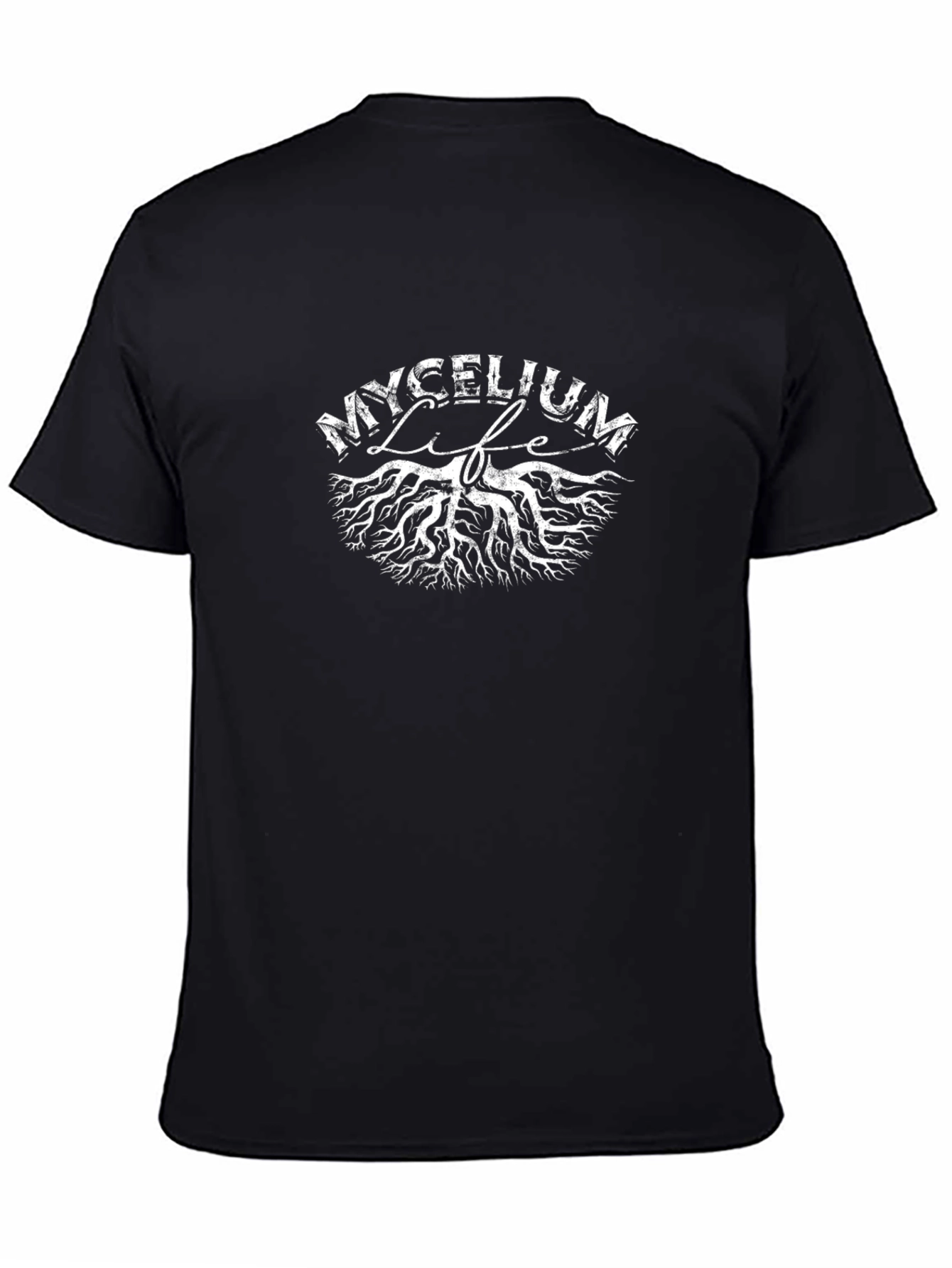 Mycelium Life Black T-Shirt - Root System Design