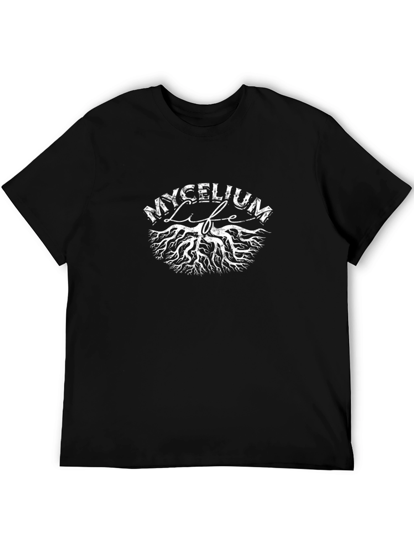 Mycelium Life Black T-Shirt - Root System Design