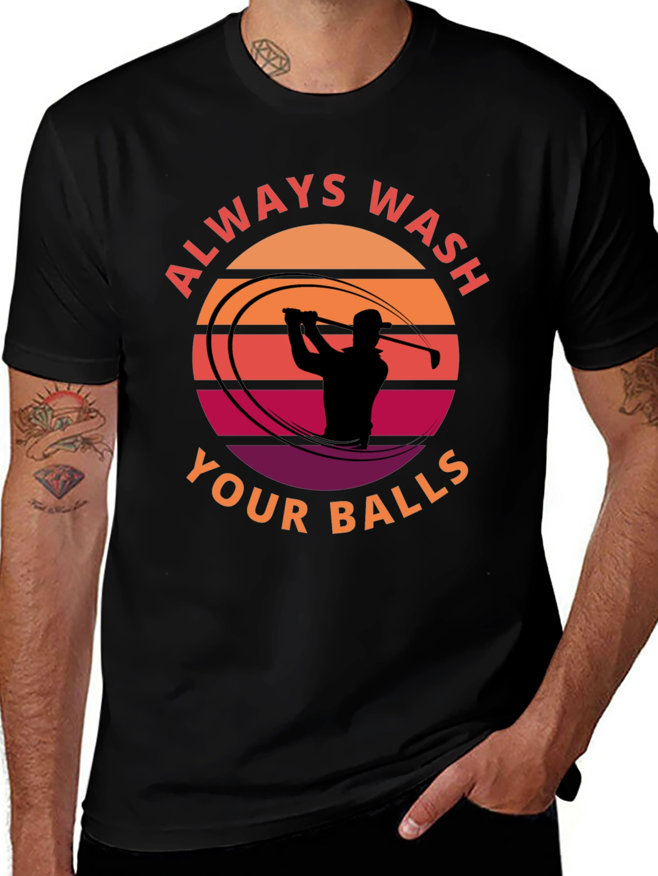 Always Wash Your Balls T-Shirt Golf Humor