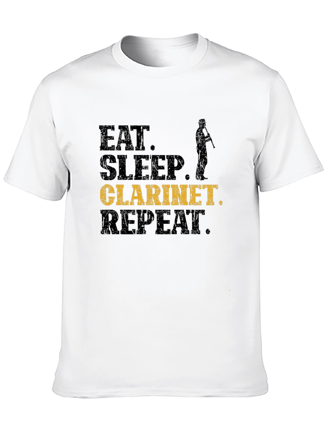 Eat Sleep Clarinet Repeat Black T-Shirt