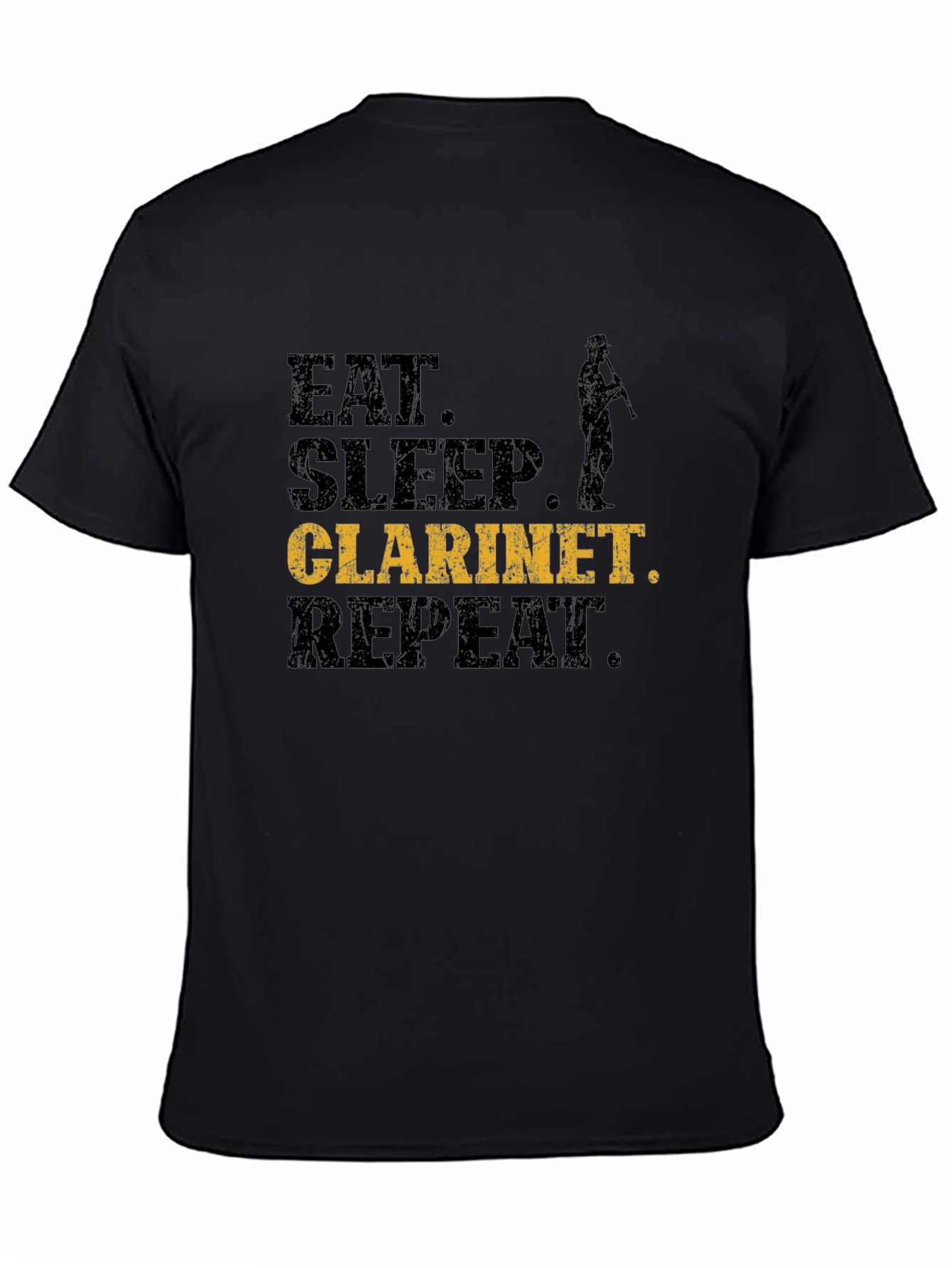 Eat Sleep Clarinet Repeat Black T-Shirt