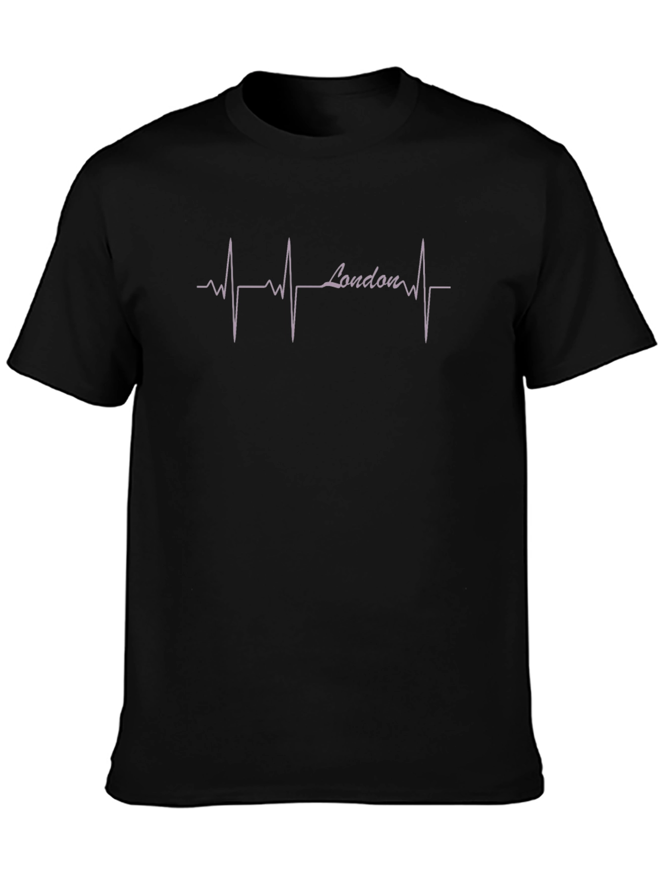 London Heartbeat Graphic Tee - Black Casual T-Shirt
