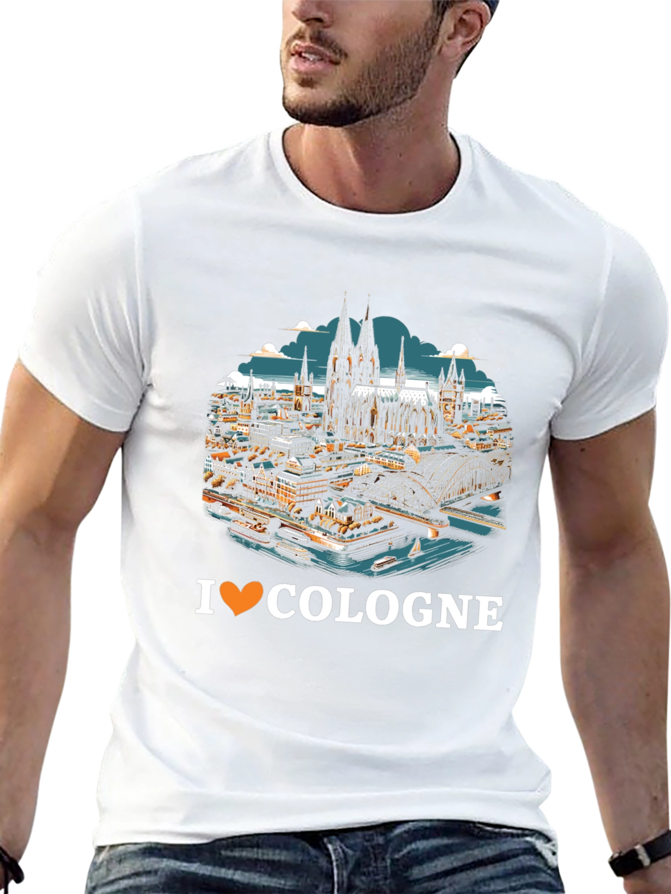 I Love Cologne T-Shirt Cityscape Graphic Tee