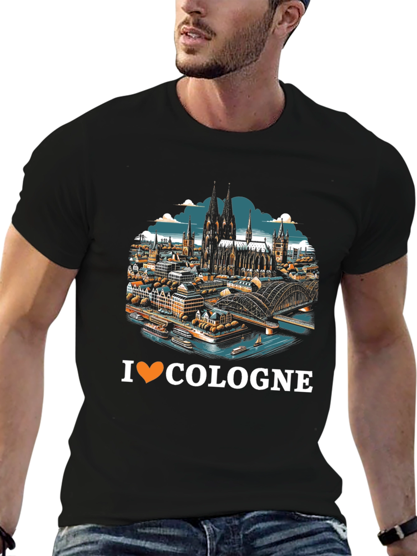 I Love Cologne T-Shirt Cityscape Graphic Tee