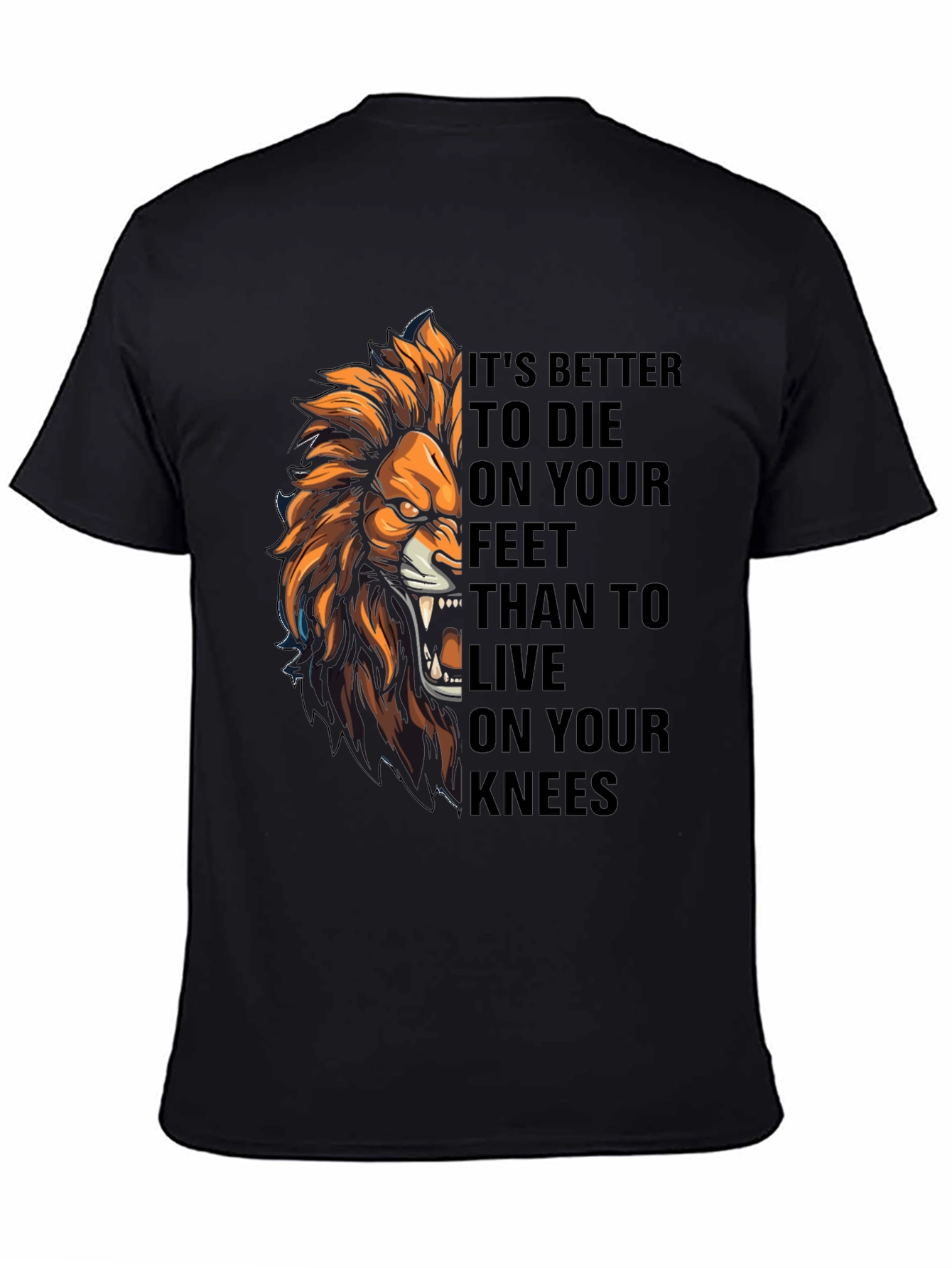 Lion Graphic Tee: Die On Your Feet