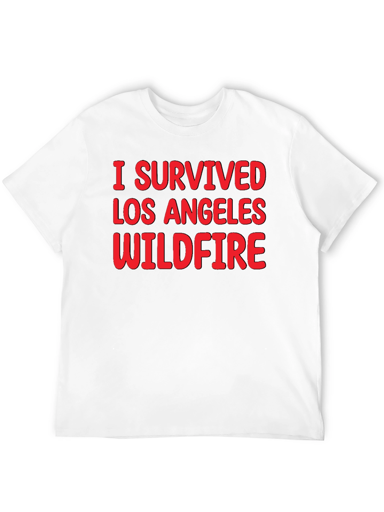 I Survived LA Wildfire Black T-Shirt