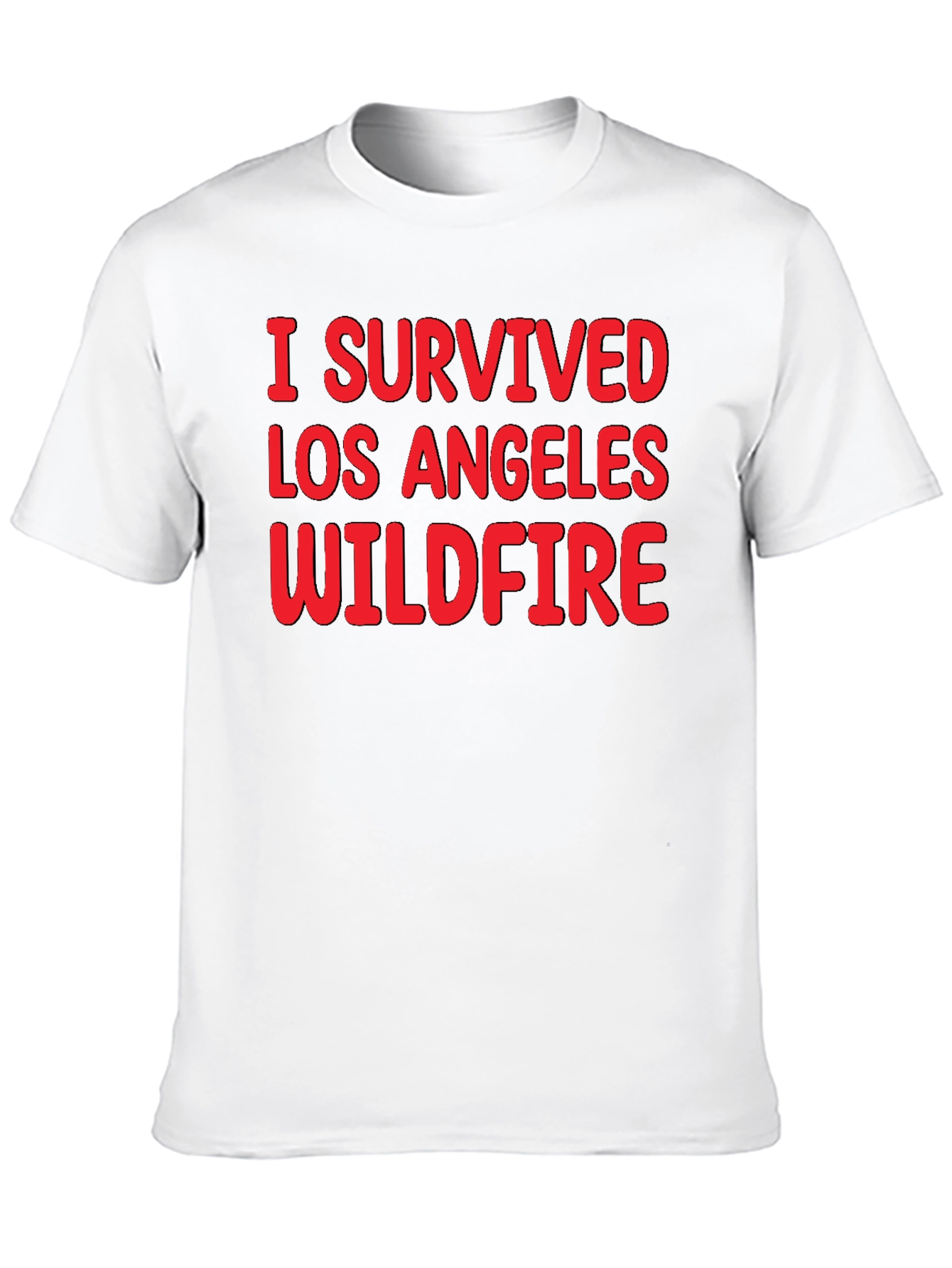 I Survived LA Wildfire Black T-Shirt