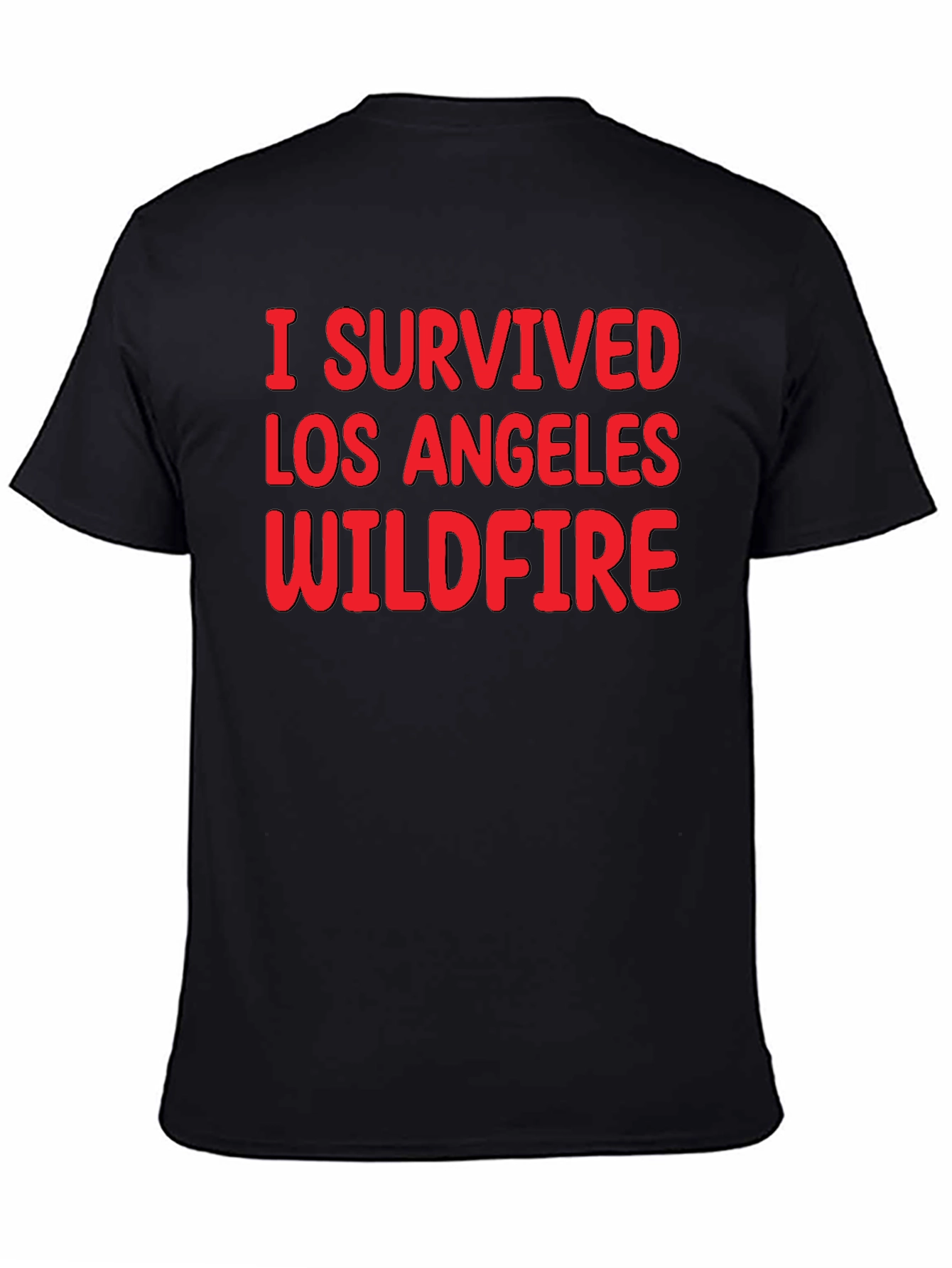 I Survived LA Wildfire Black T-Shirt