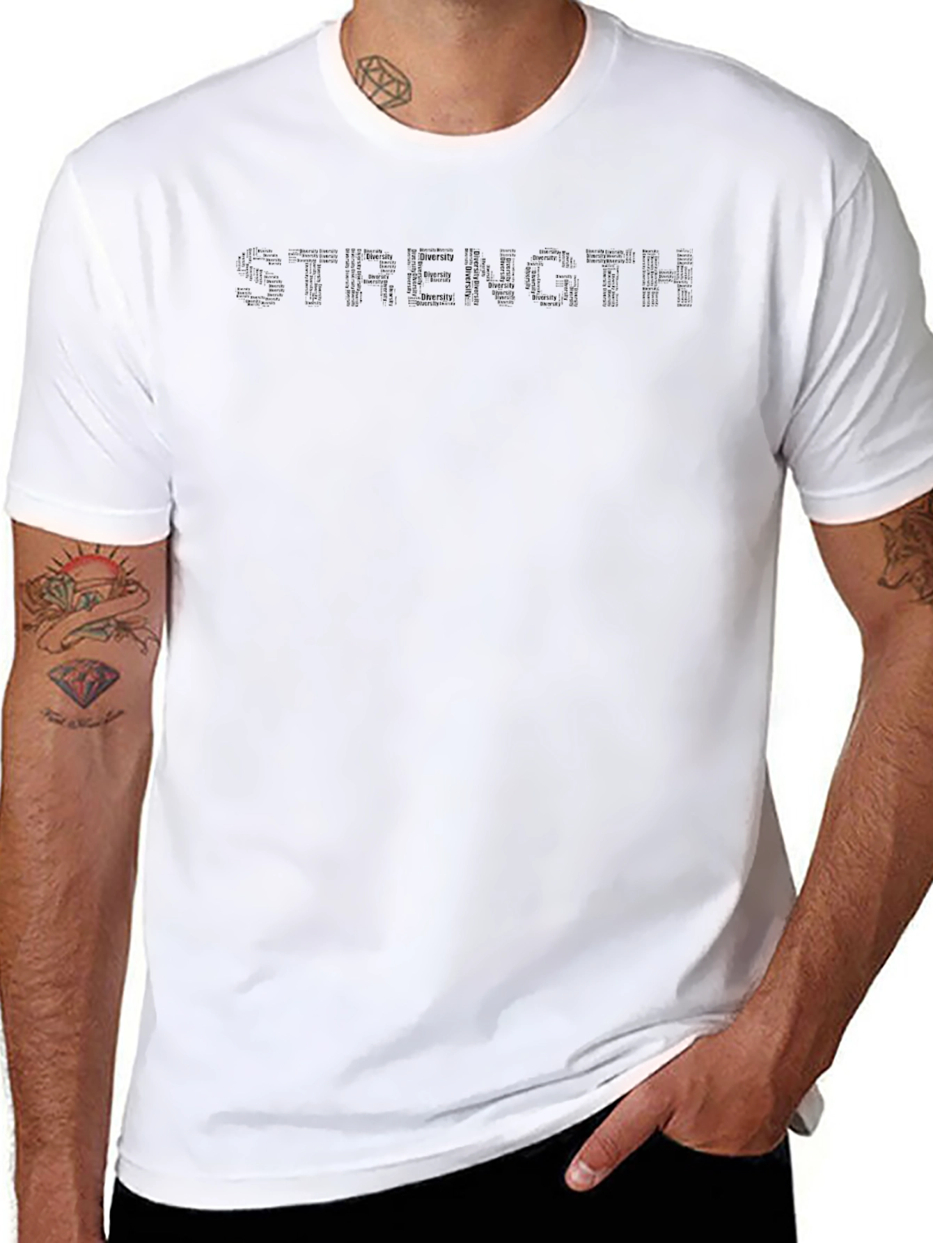 Black Strength T-Shirt - Motivational Gym Wear