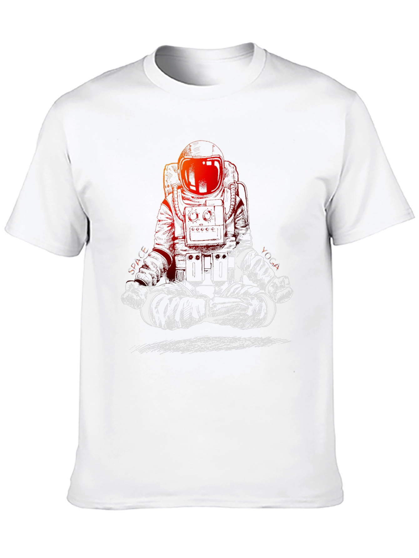 Astronaut Meditation Black T-Shirt